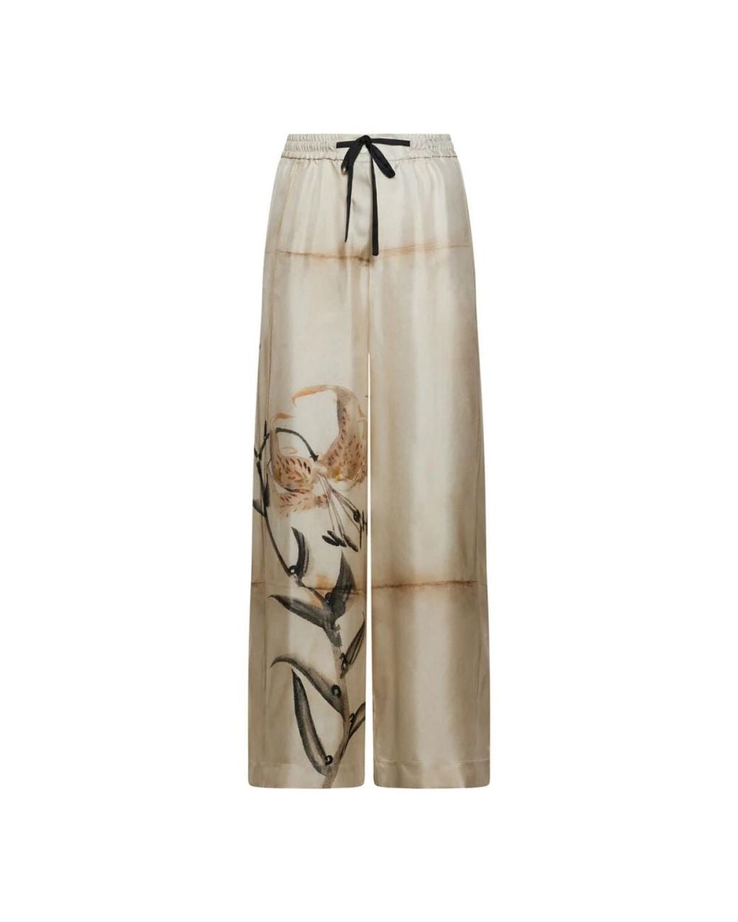 Pierre Louis Mascia Natural Wide Trousers