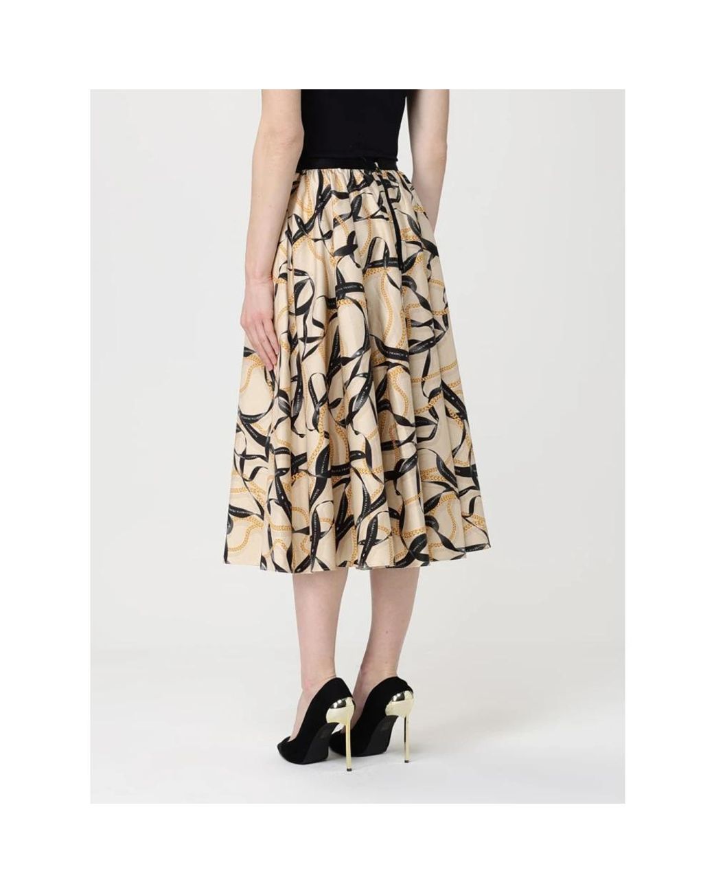 Elisabetta Franchi Metallic Midi Skirts