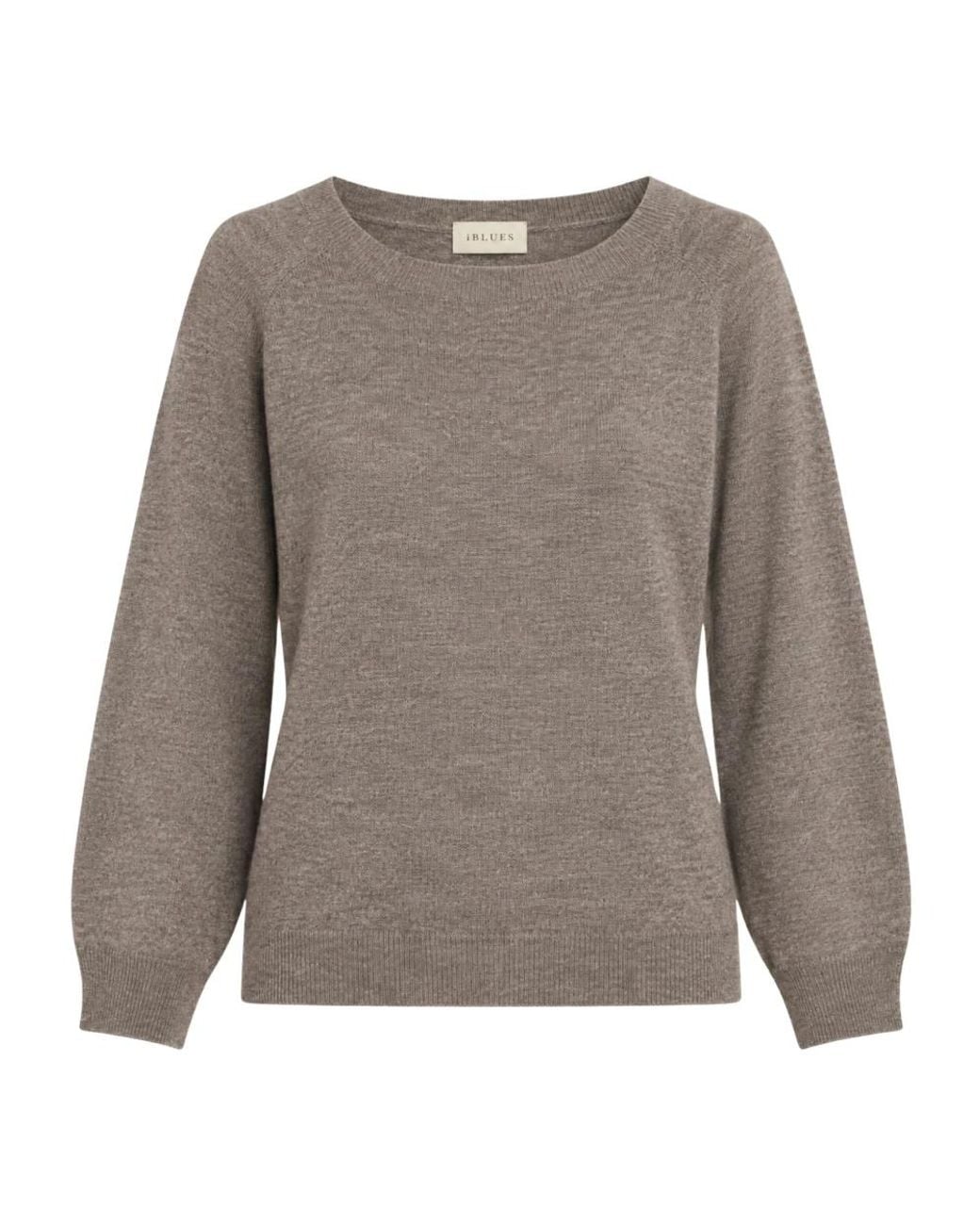 iBlues Gray Round-Neck Knitwear