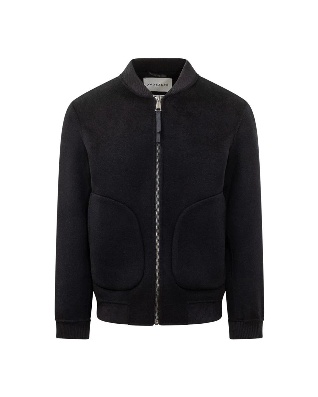 Amaranto Jassen ,Blauw ,Wol Bomberjack Met Rits in het Black voor heren