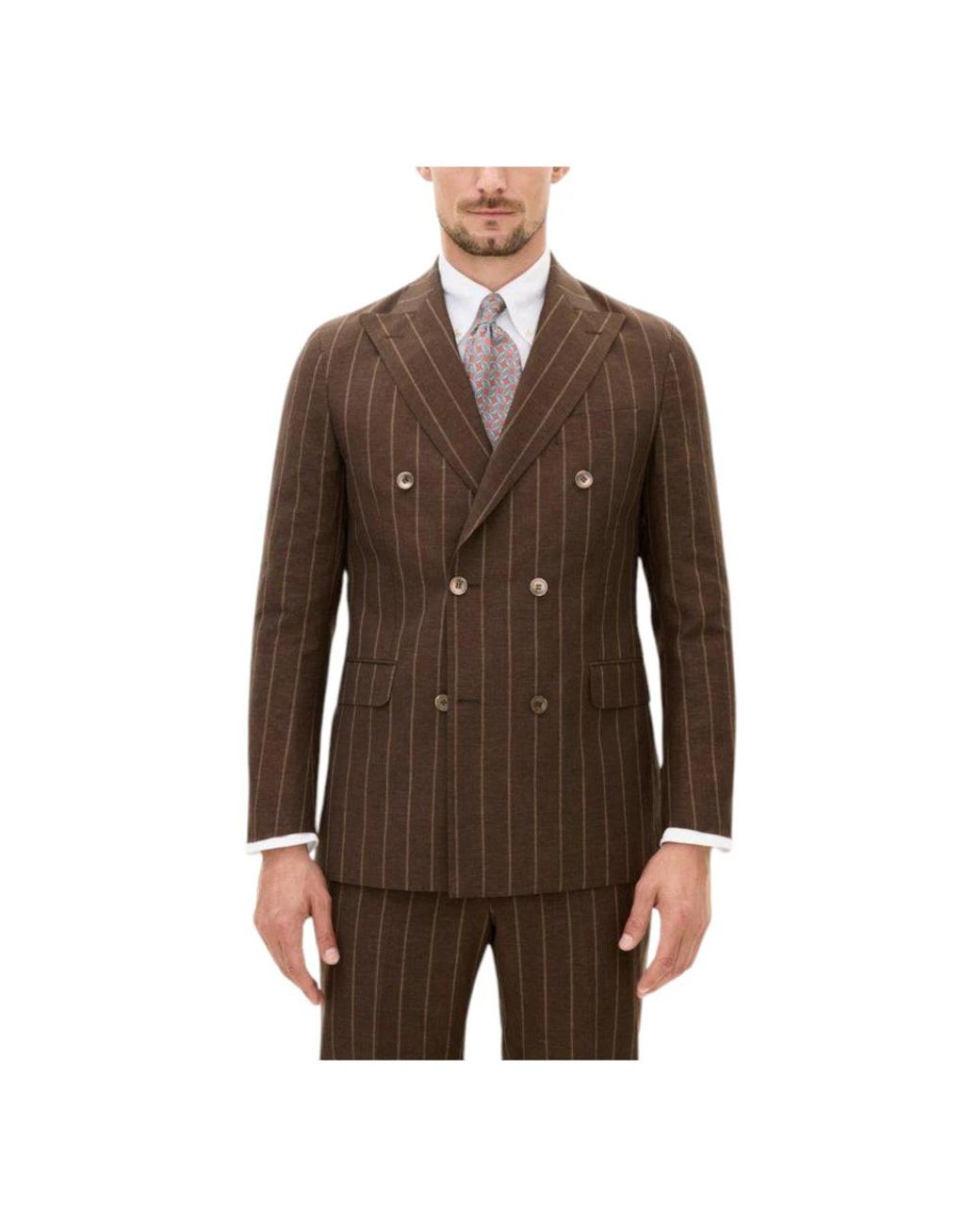 Oscar Jacobson Brown Blazers for men