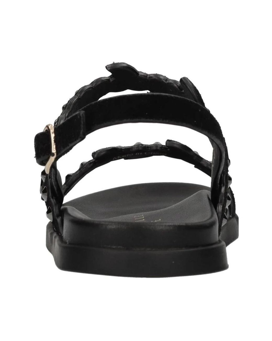 Emanuélle Vee Black Flat Sandals