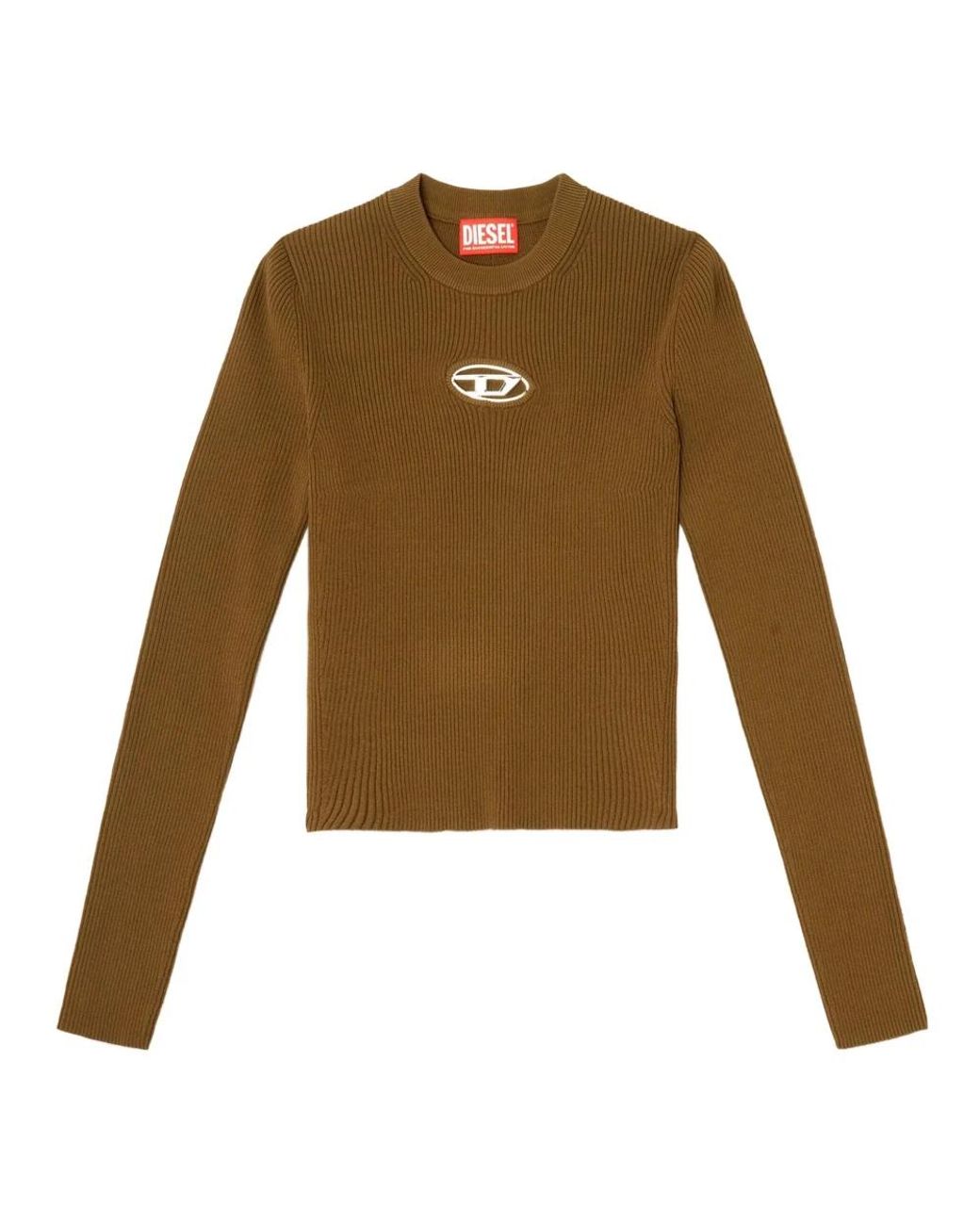 DIESEL Green Round-Neck Knitwear