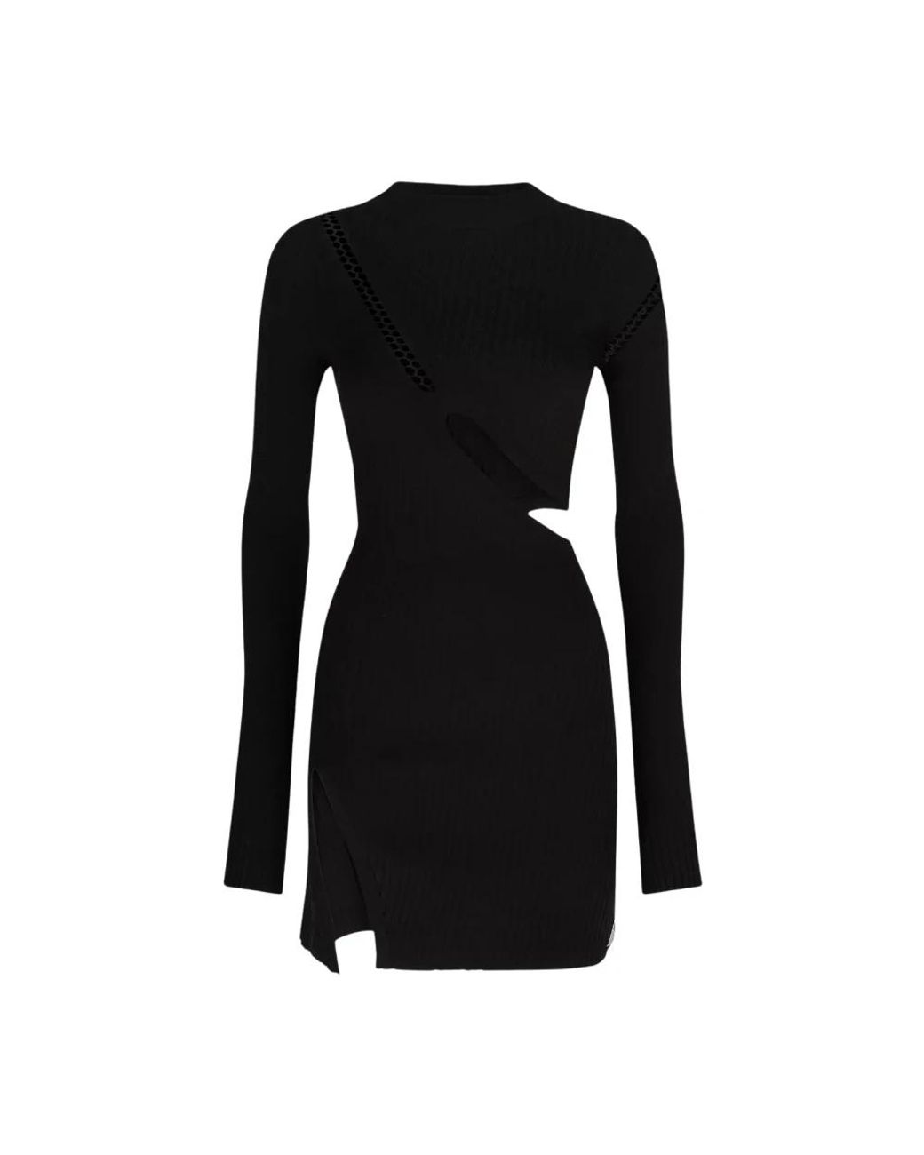 The Attico Black Knitted Dresses