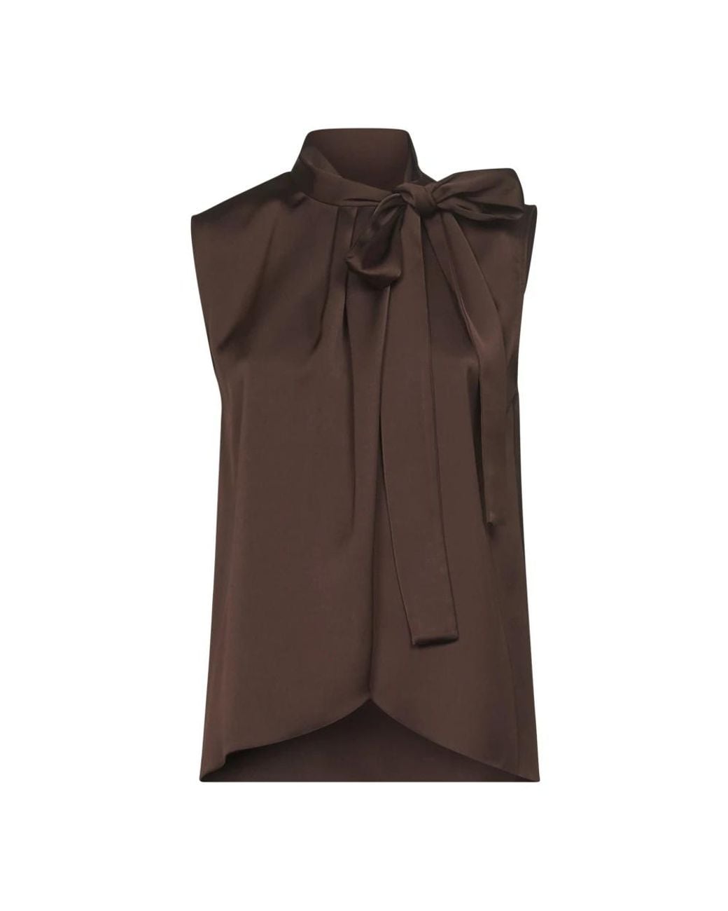 Blanca Vita Brown Sleeveless Tops