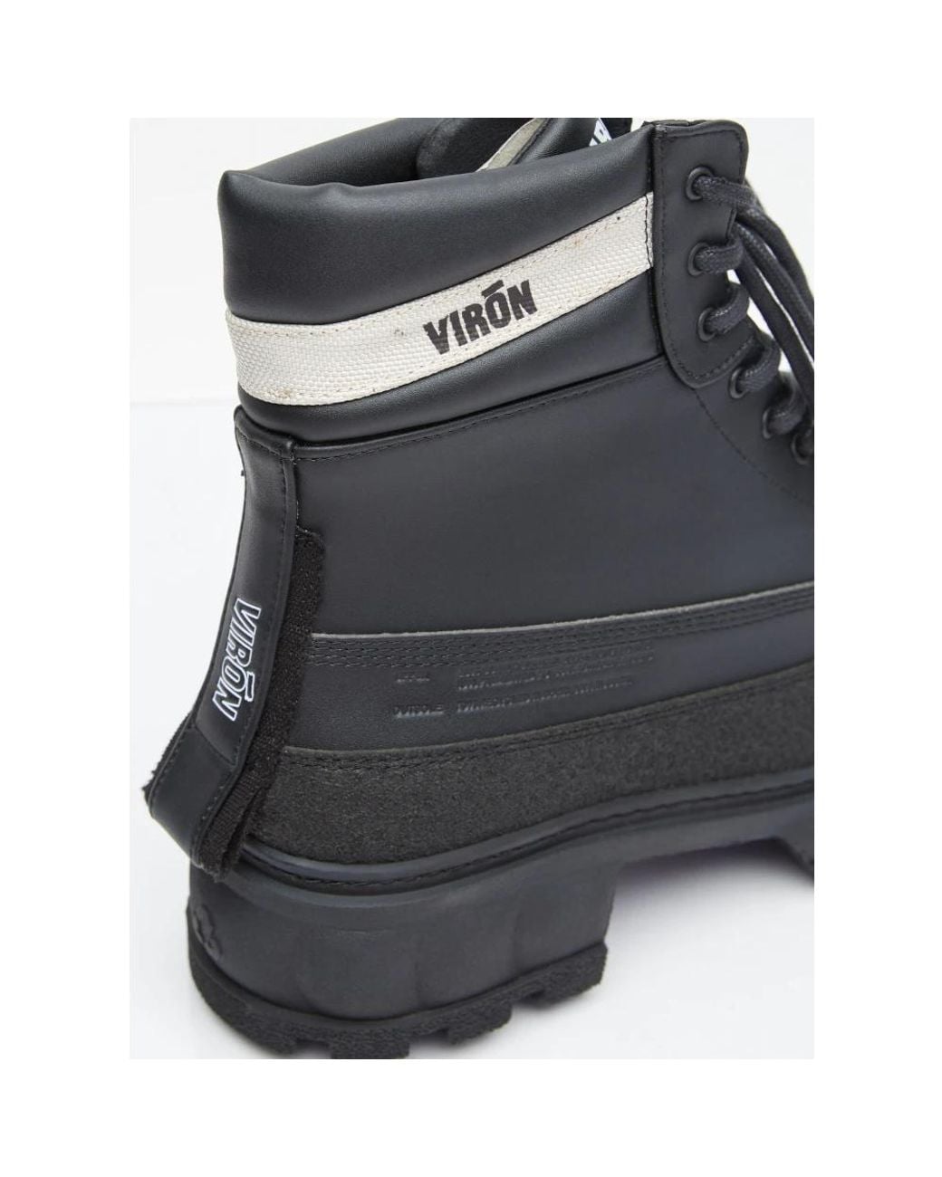 Viron Black Lace-Up Boots for men
