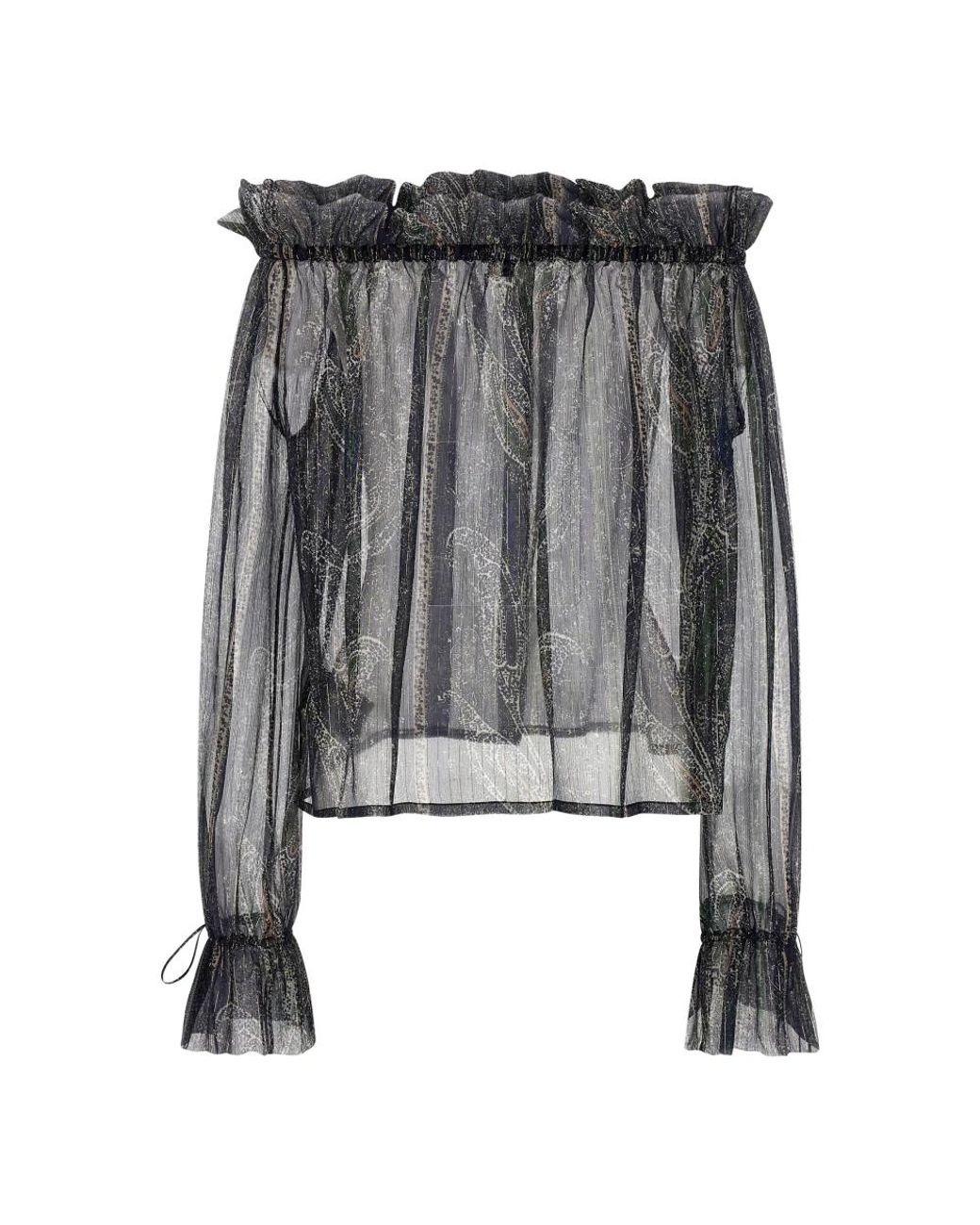 Saint Laurent Gray Blouses