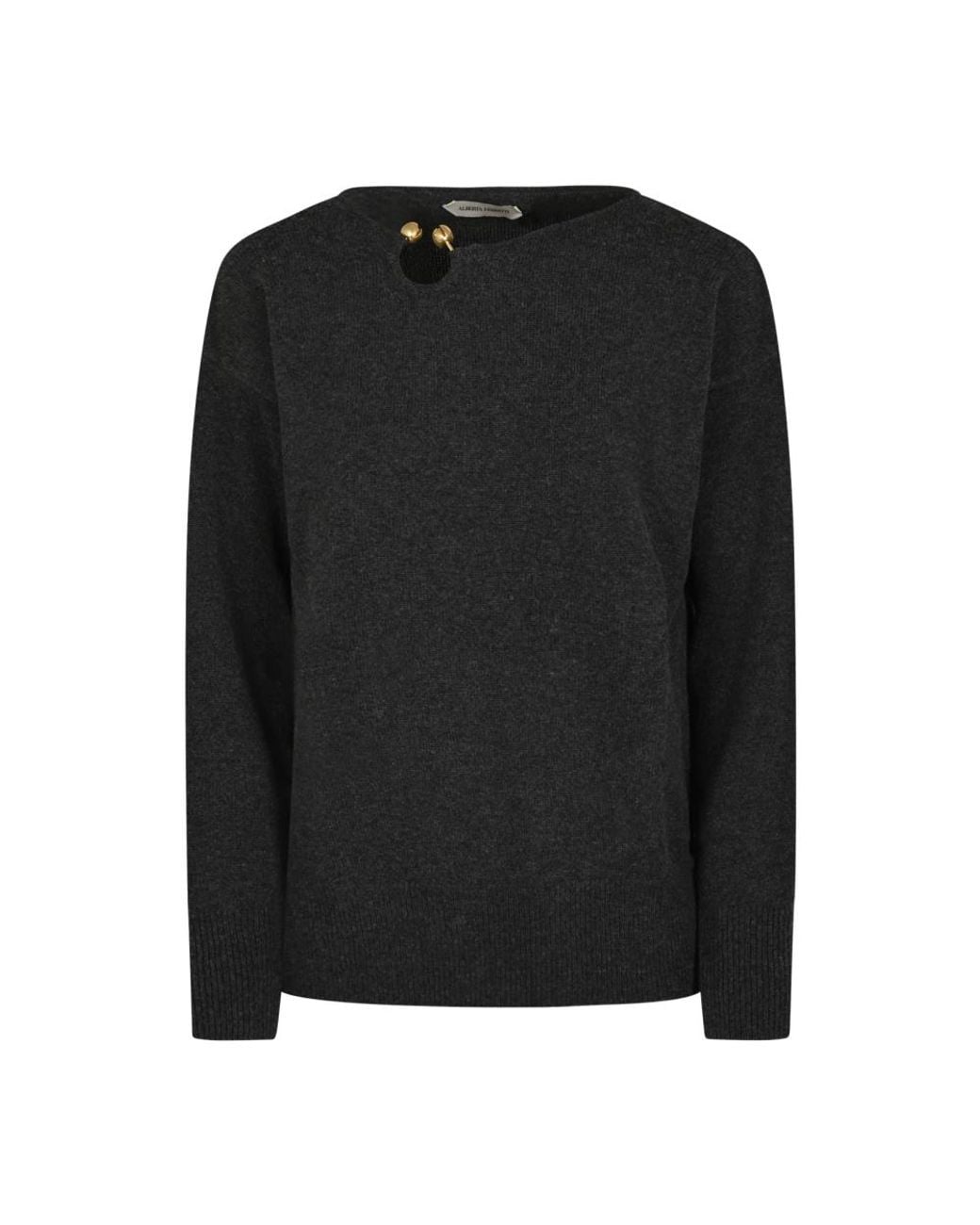 Alberta Ferretti Black Round-Neck Knitwear