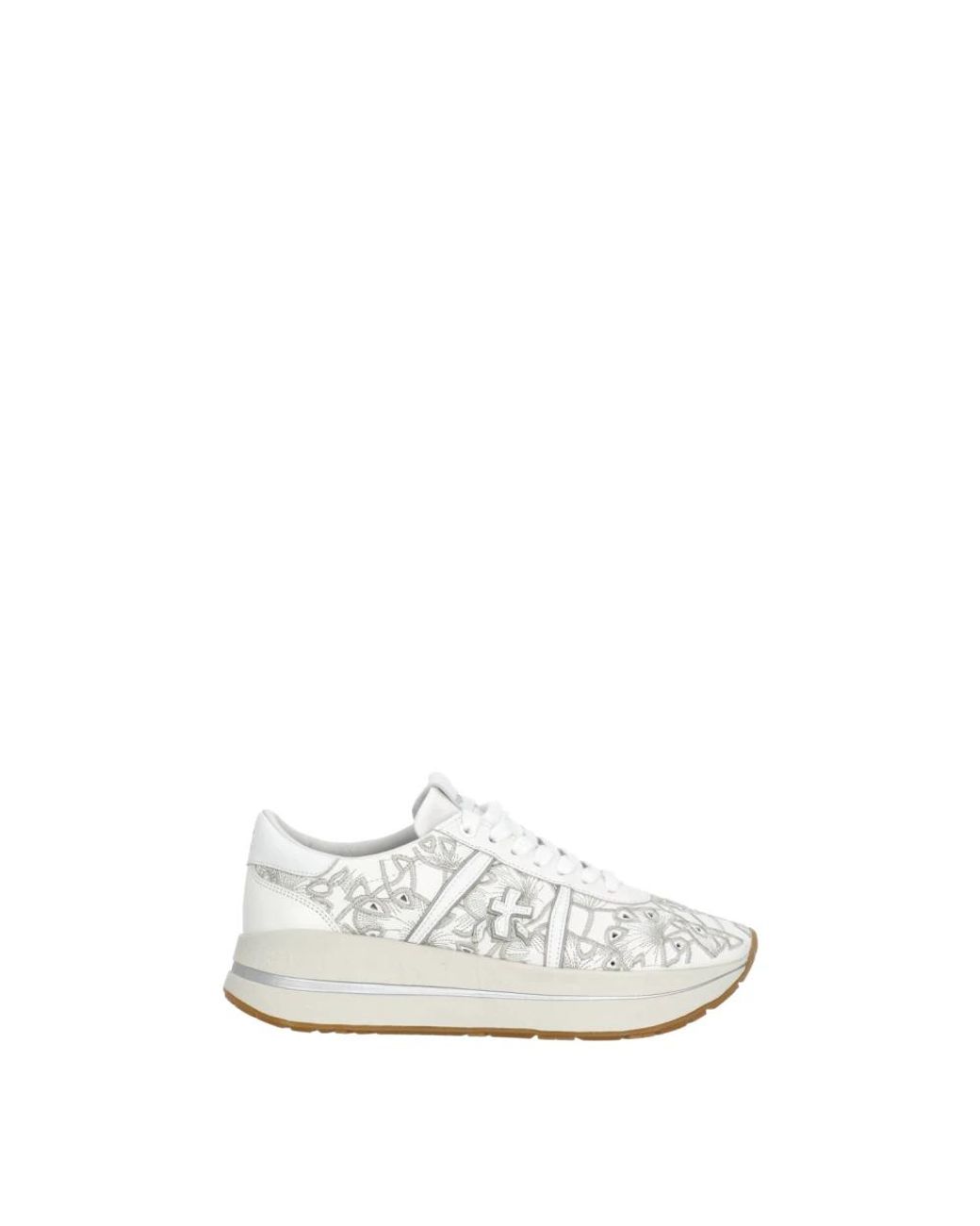 Premiata White Bethcoin 8153 Embroidery Sneakers