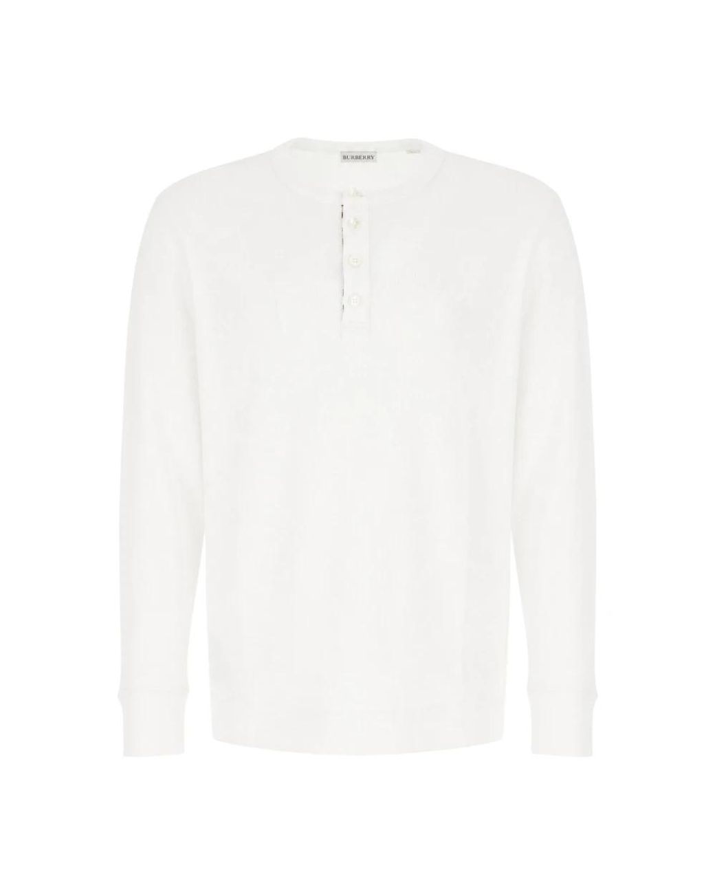 Burberry White Long Sleeve T-Shirts for men