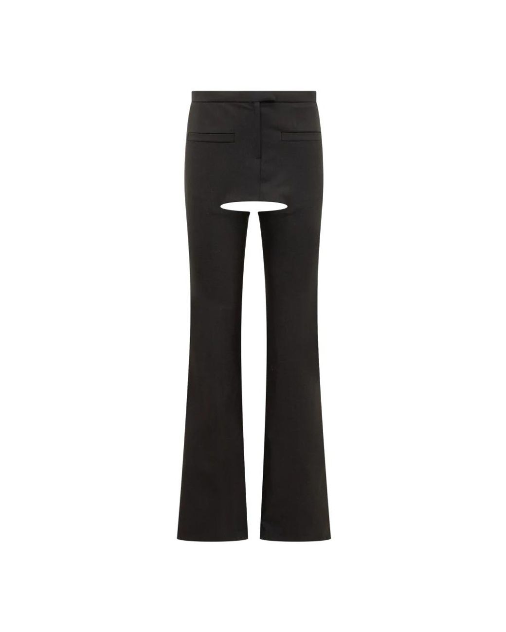 Courreges Broeken ,Zwart ,Wol Wollen Chaps Broek in het Black