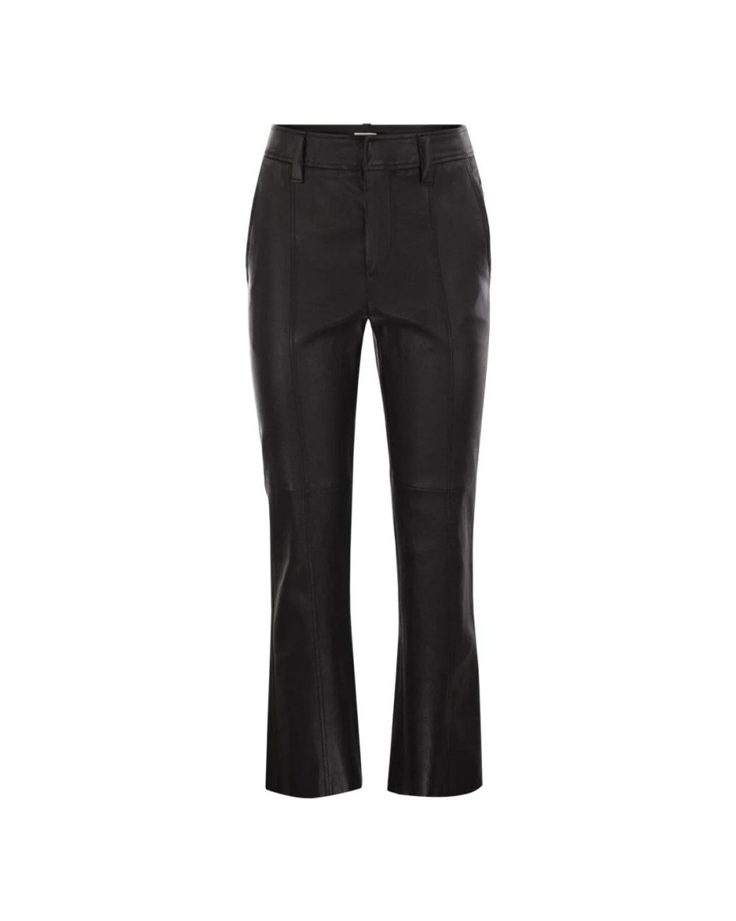 Brunello Cucinelli Black Leather Trousers