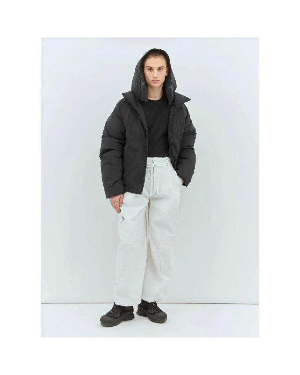 66 North Gray Straight Trousers for men