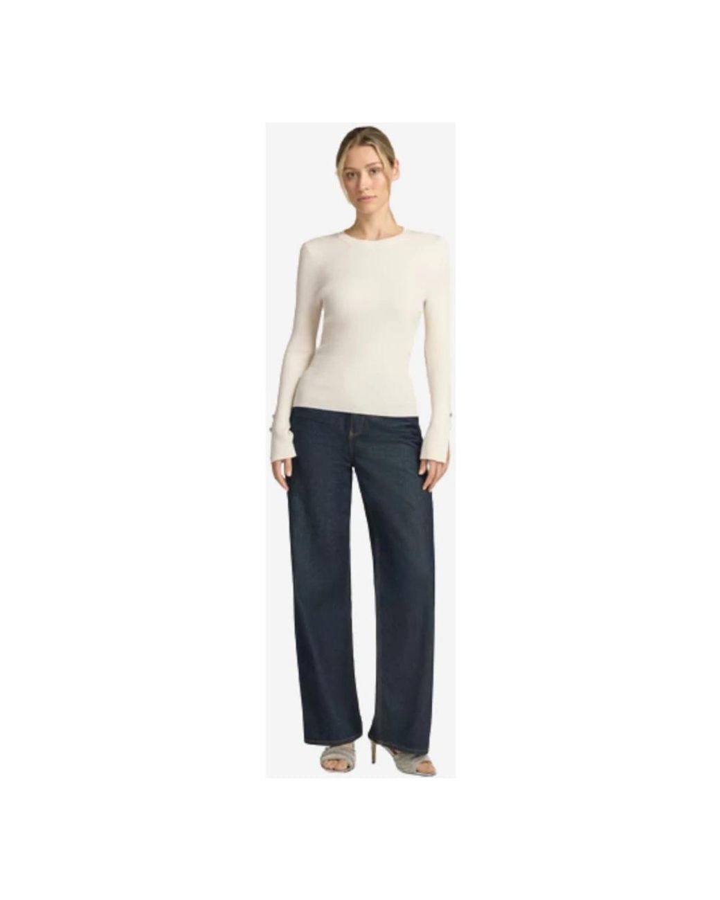 Guess Natural Round-Neck Knitwear