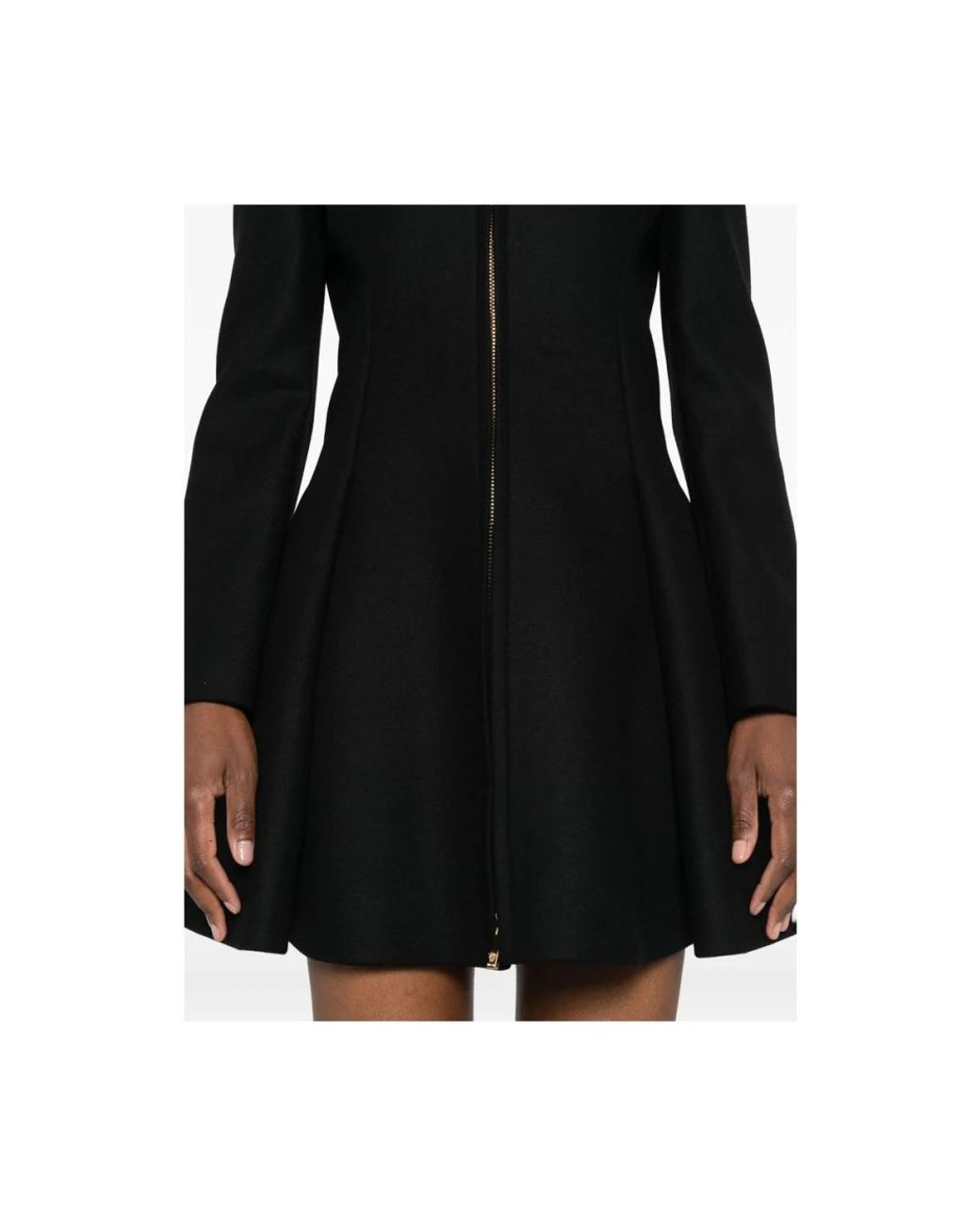 Single-Breasted Coats Versace en coloris Black