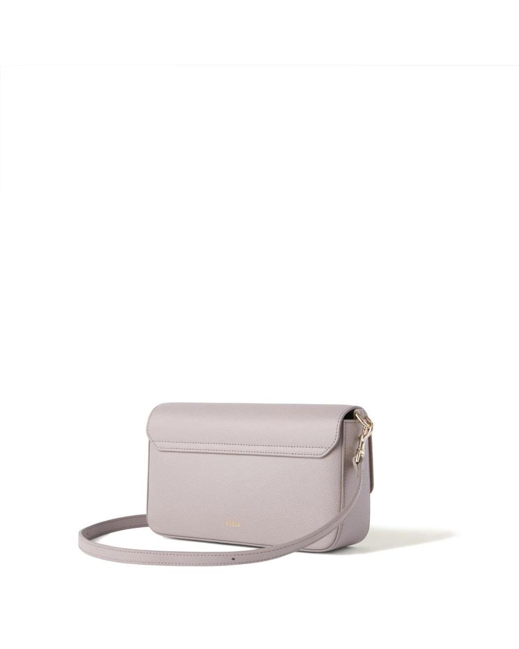 Furla Gray Iride Crossbody Cachemire Textured Leather