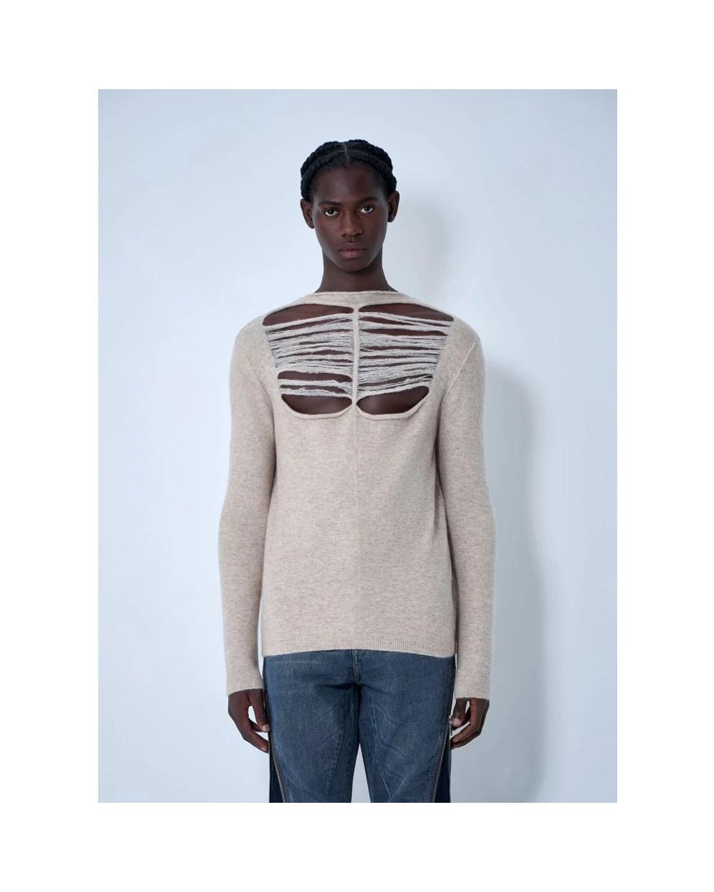 Rick Owens Gray Round-Neck Knitwear for men