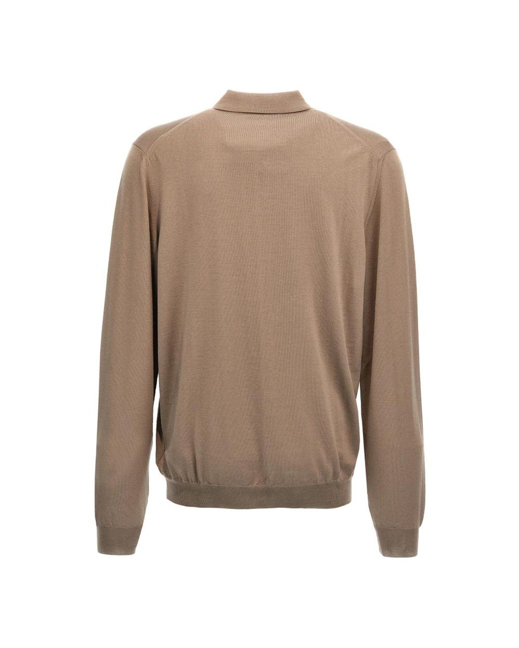 Zanone Brown Round-Neck Knitwear for men