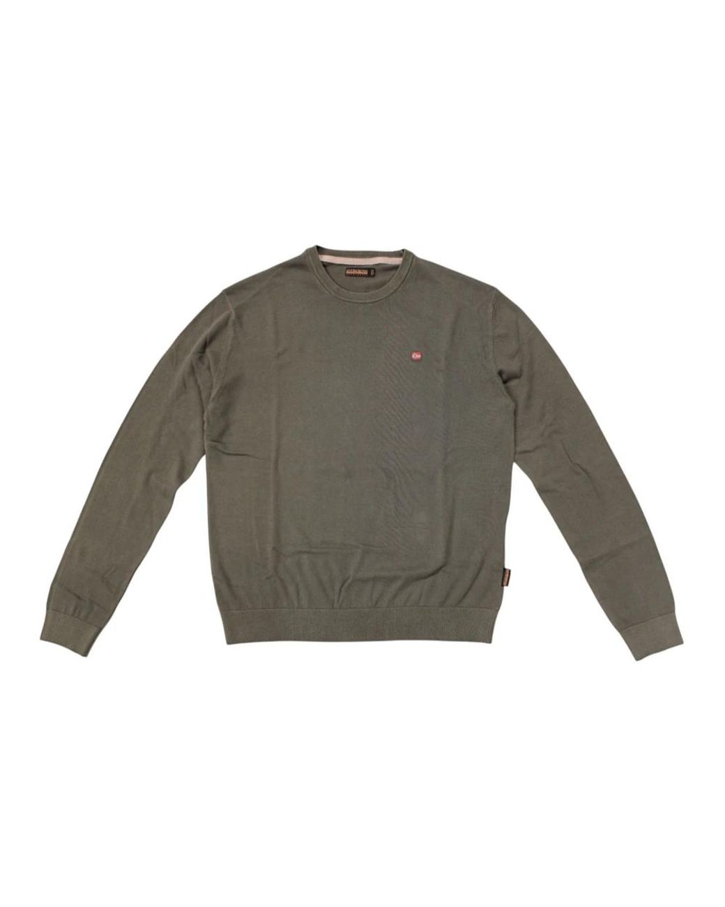 Napapijri Gray Round-Neck Knitwear for men