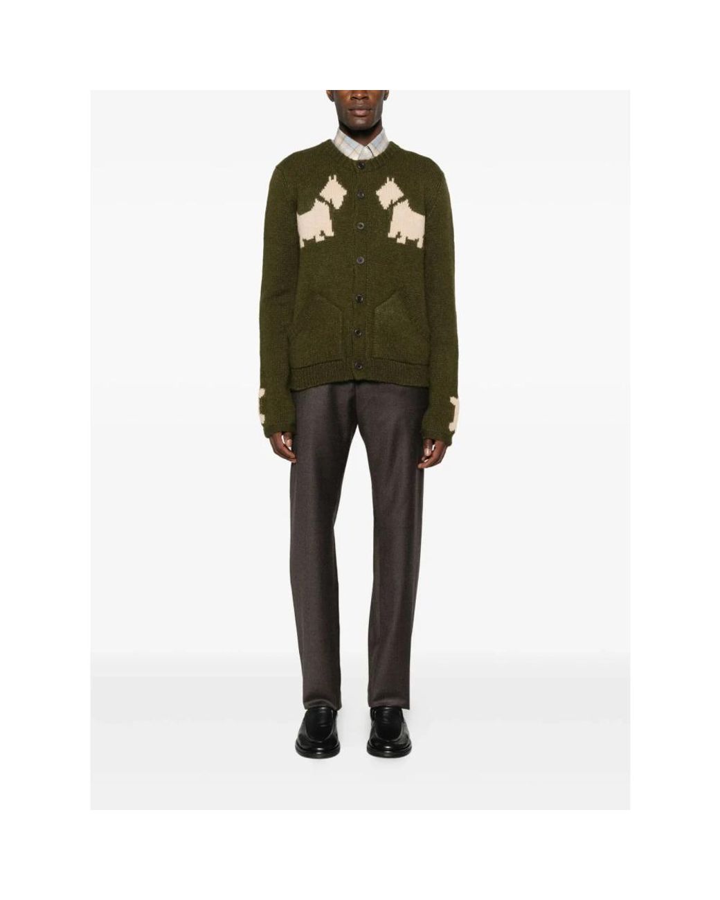 BAZISZT Green Cardigans for men