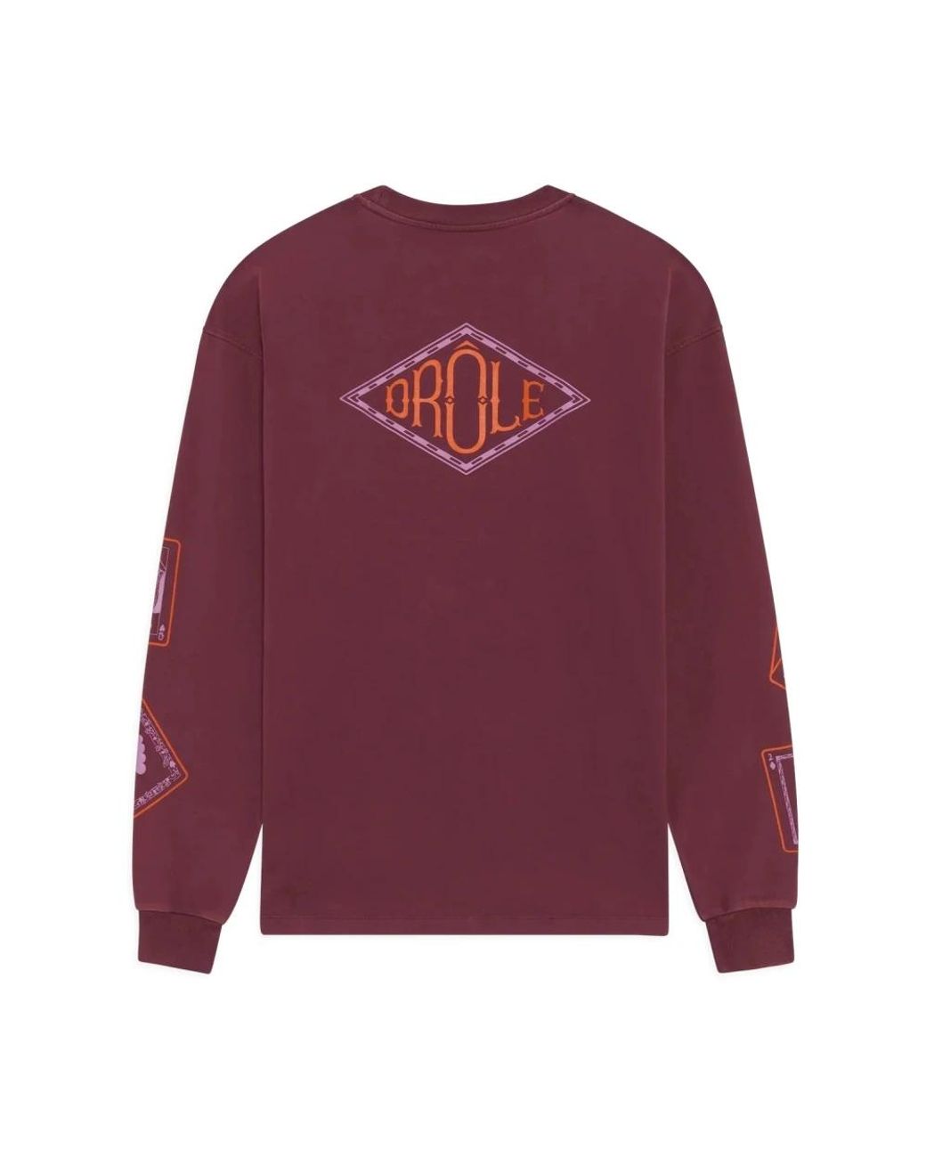 Drole de Monsieur Purple Long Sleeve T-Shirts for men