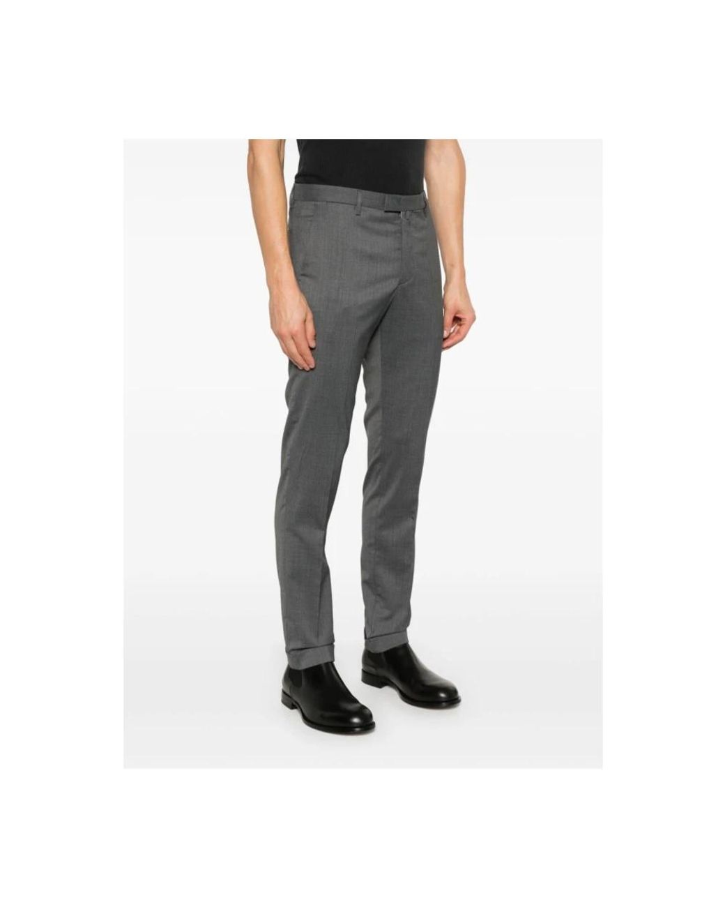 BRIGLIA Gray Suit Trousers for men