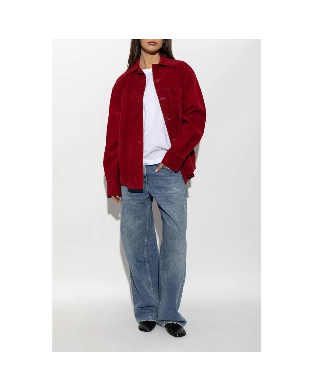 Leather Jackets di AMI in Red