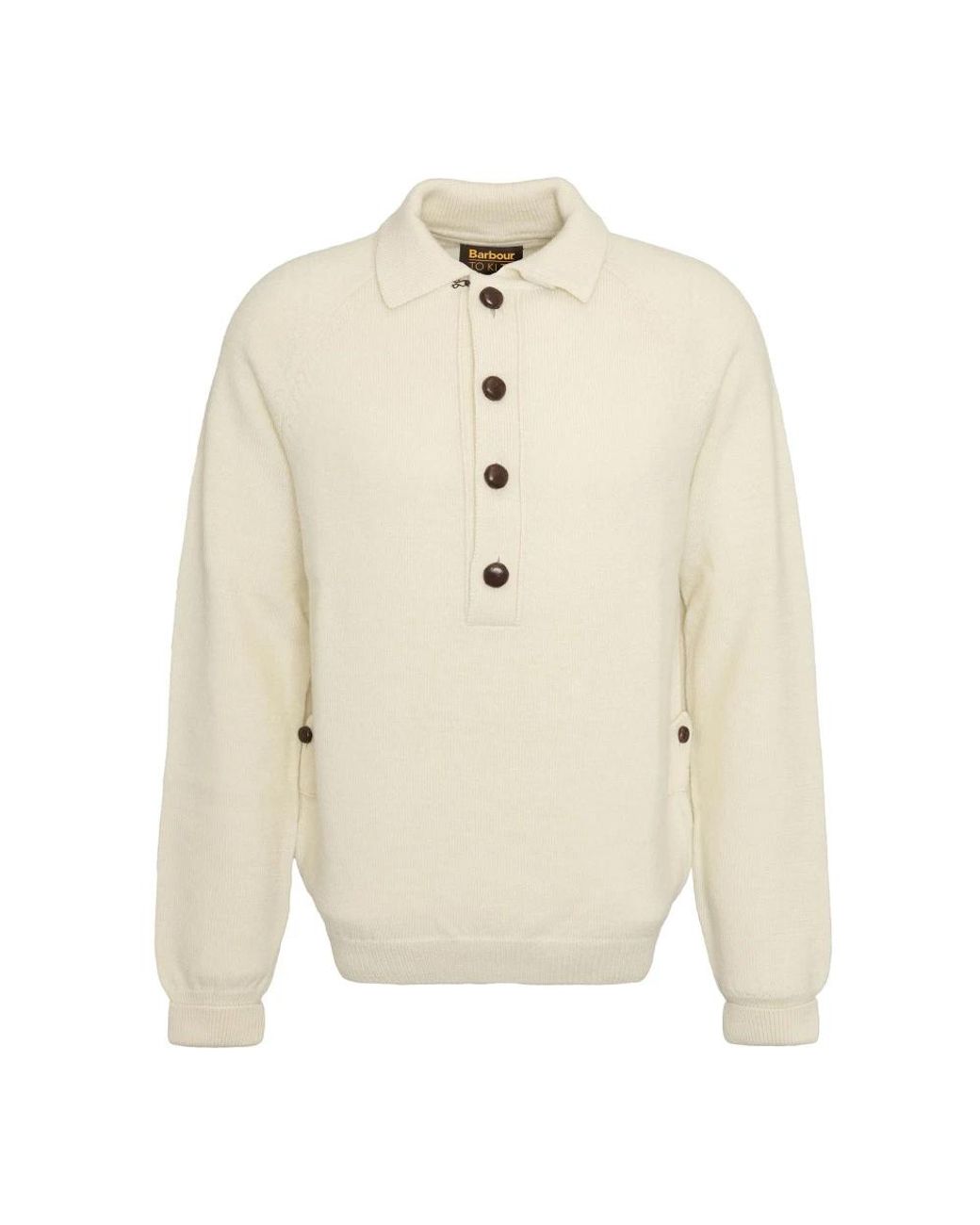 Barbour White Round-Neck Knitwear for men