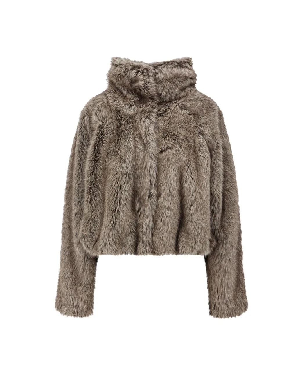 Alysi Brown Faux Fur & Shearling Jackets