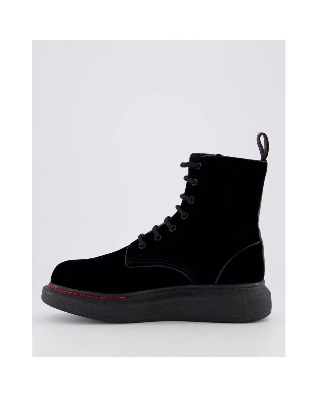 McQueen Black Lace-Up Boots