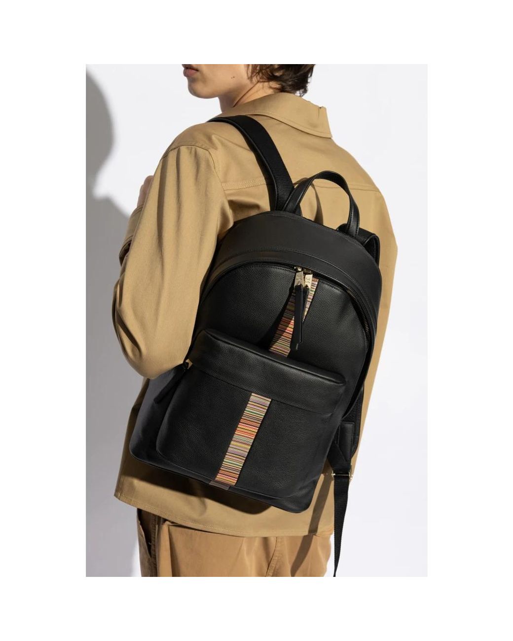 Zaino in pelle di Paul Smith in Black da Uomo