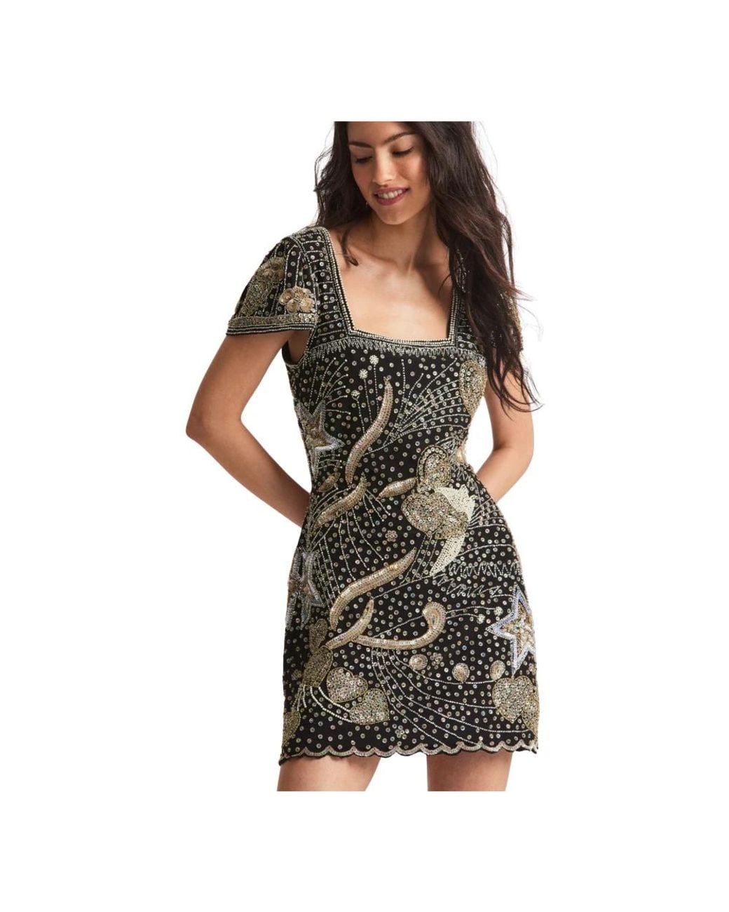 LoveShackFancy Black Short Dresses