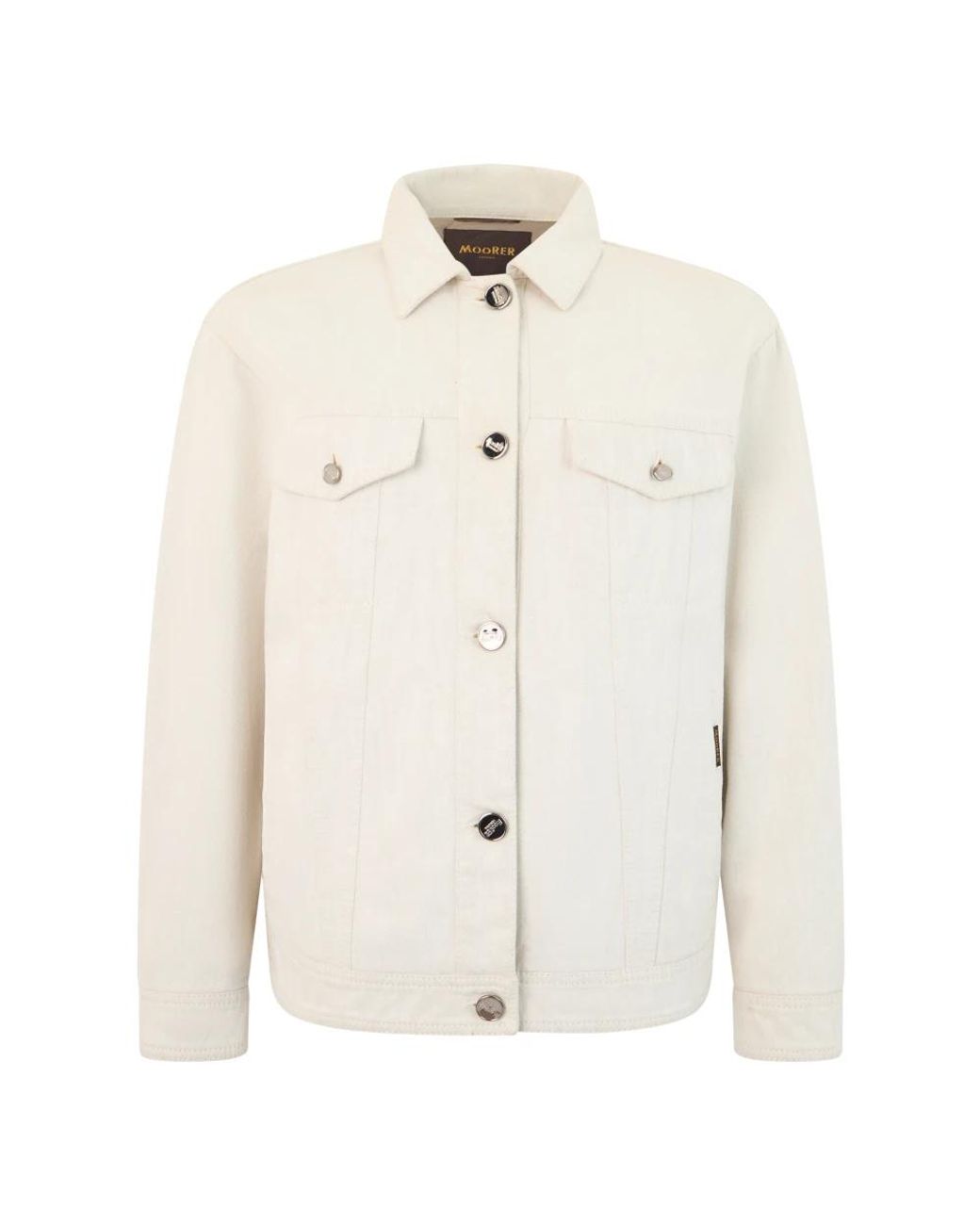 Moorer White Denim Jackets