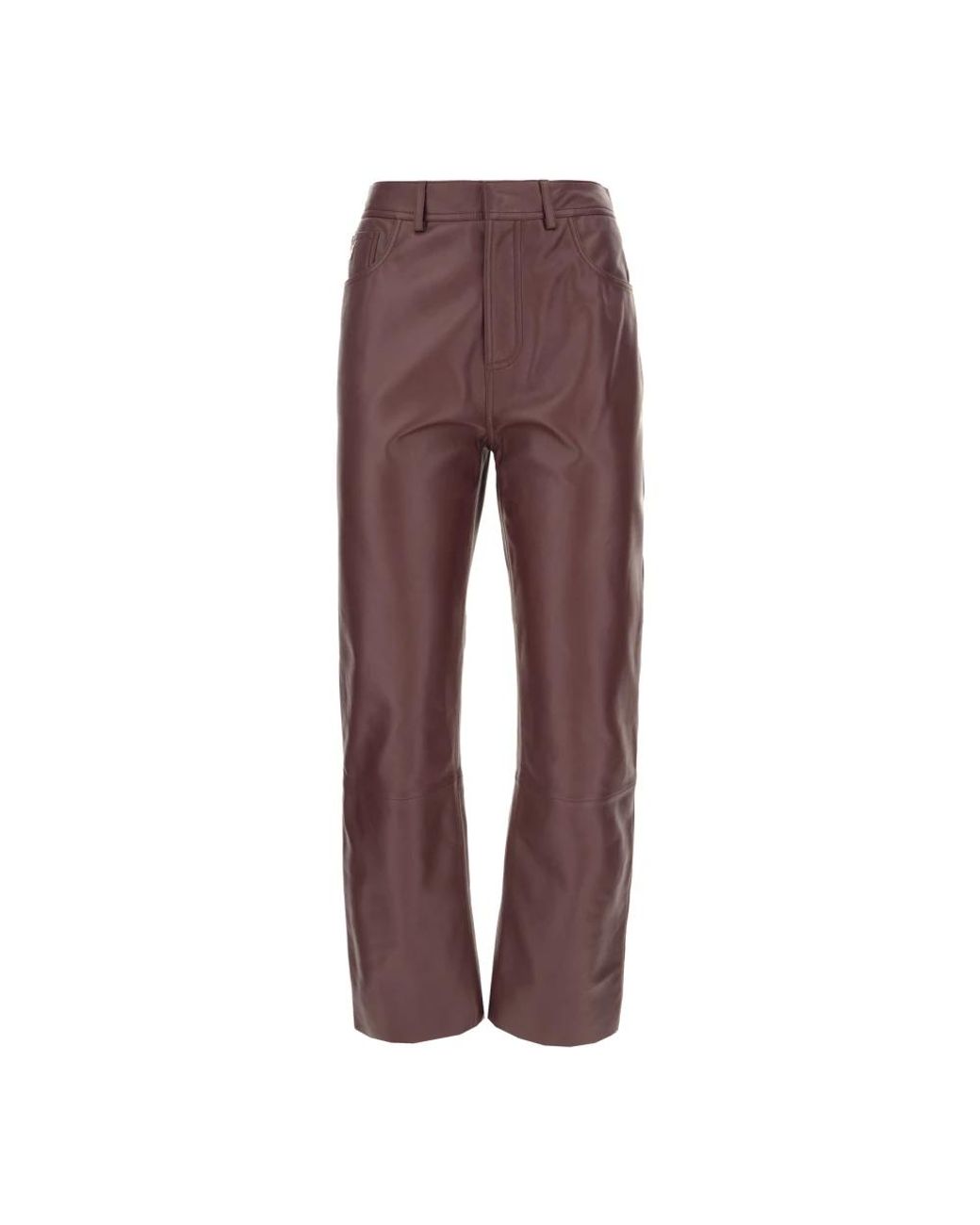 Leather Trousers Alberta Ferretti de color Purple