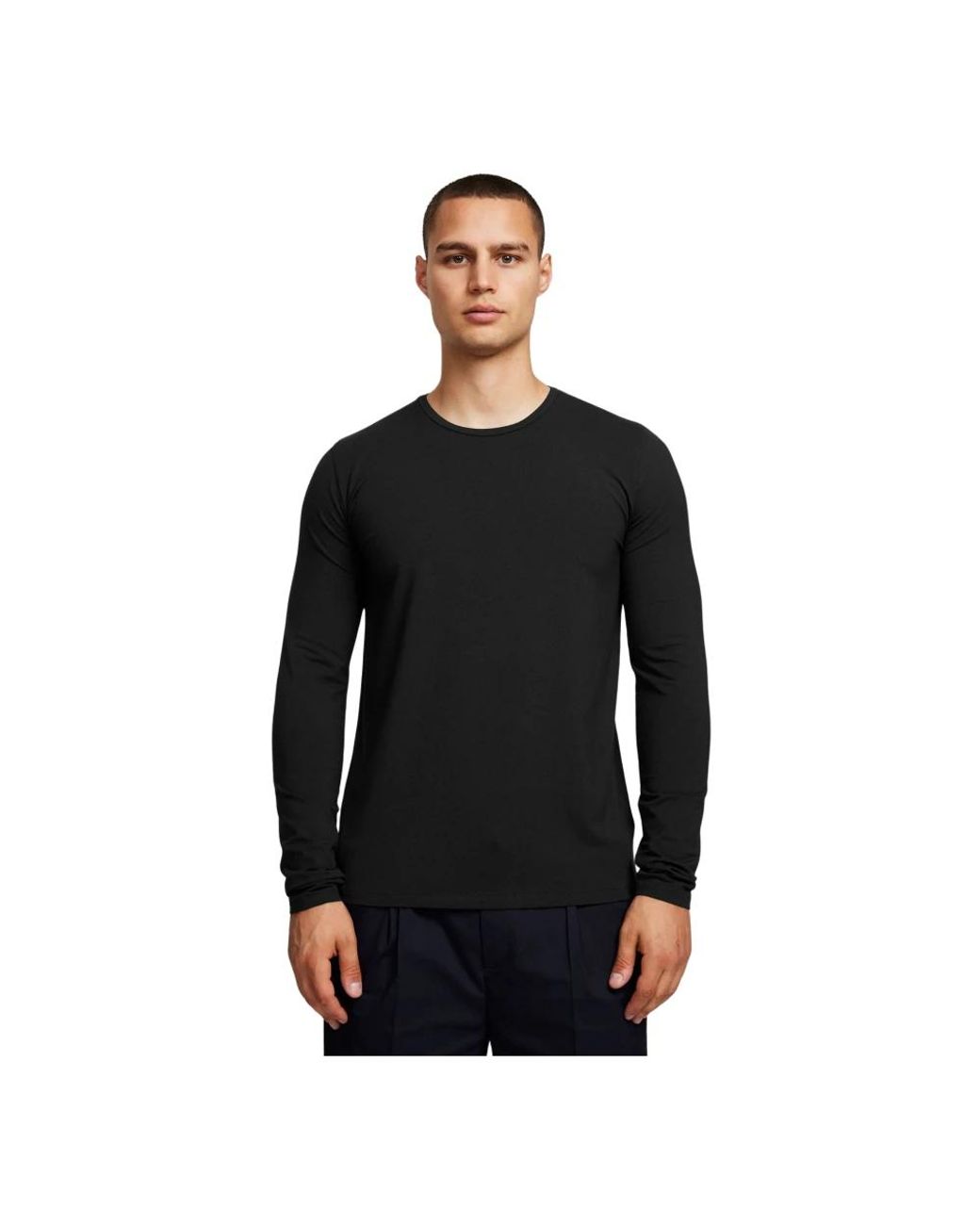 KIEFERMANN Black Long Sleeve Tops for men