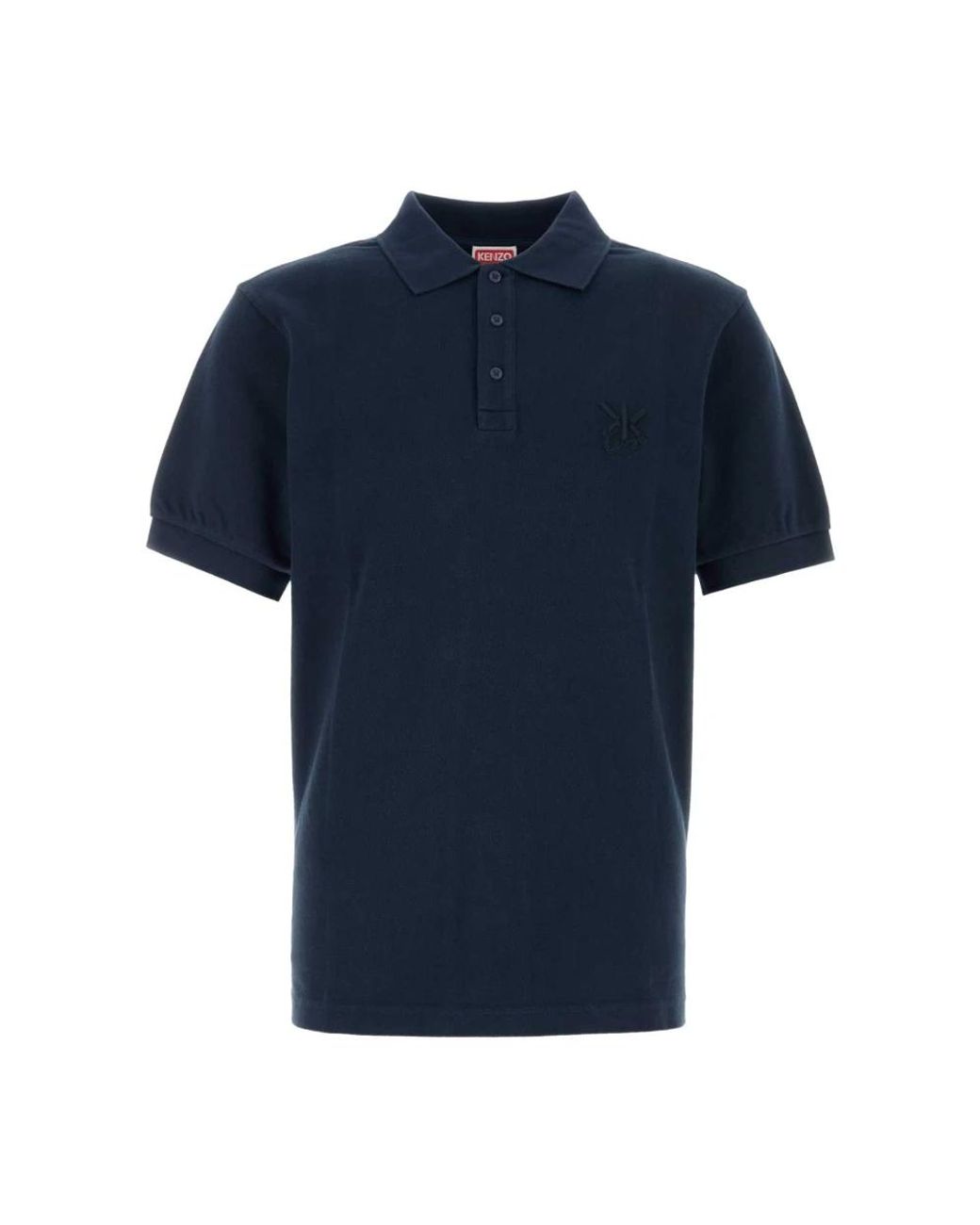 KENZO Double K Slim Polo in het Blue voor heren