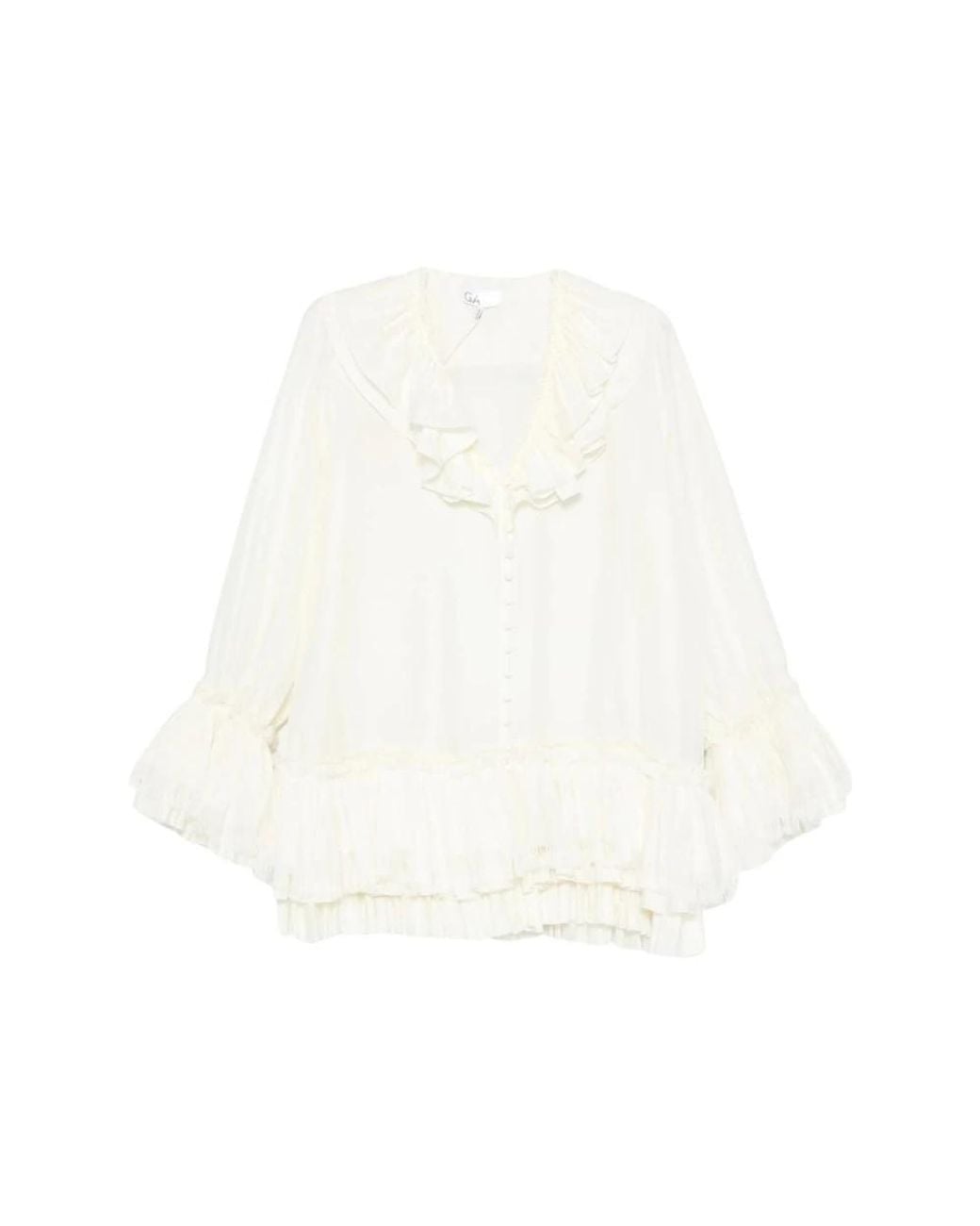 Blouses Ganni de color White