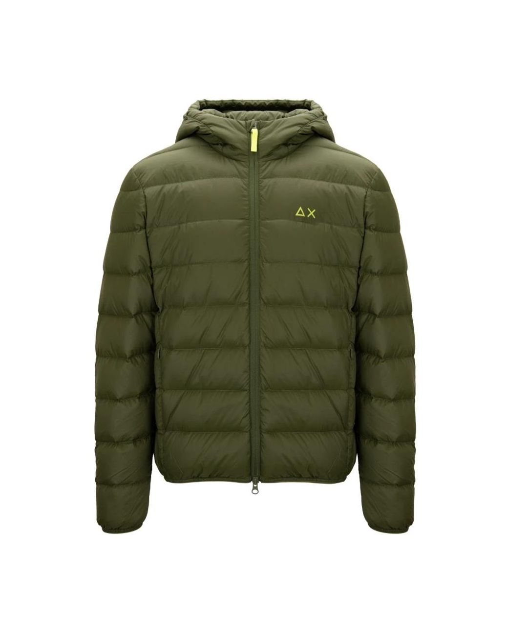 Sun 68 Jassen ,Groen ,Hood Down Jacket in het Green voor heren