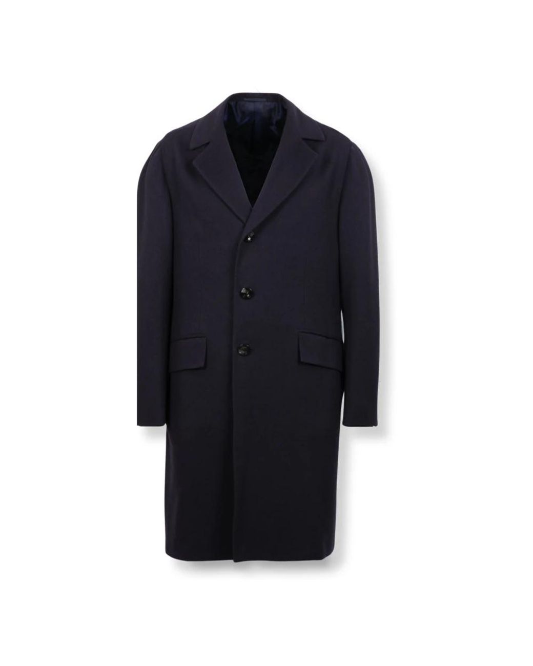Kiton Blue Single-Breasted Coats for men