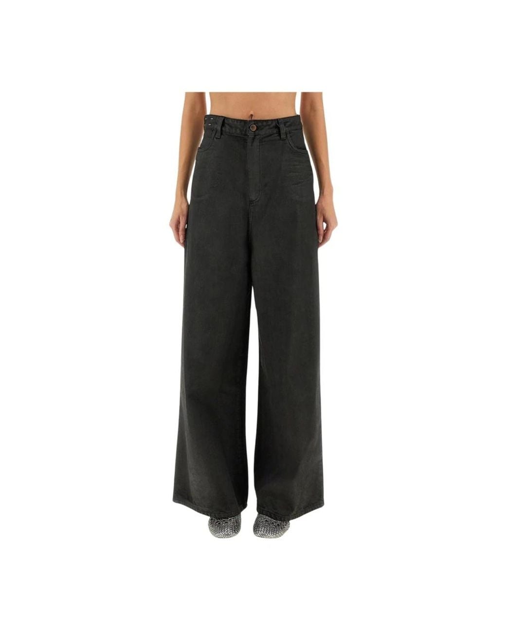 Alysi Black Wide Jeans