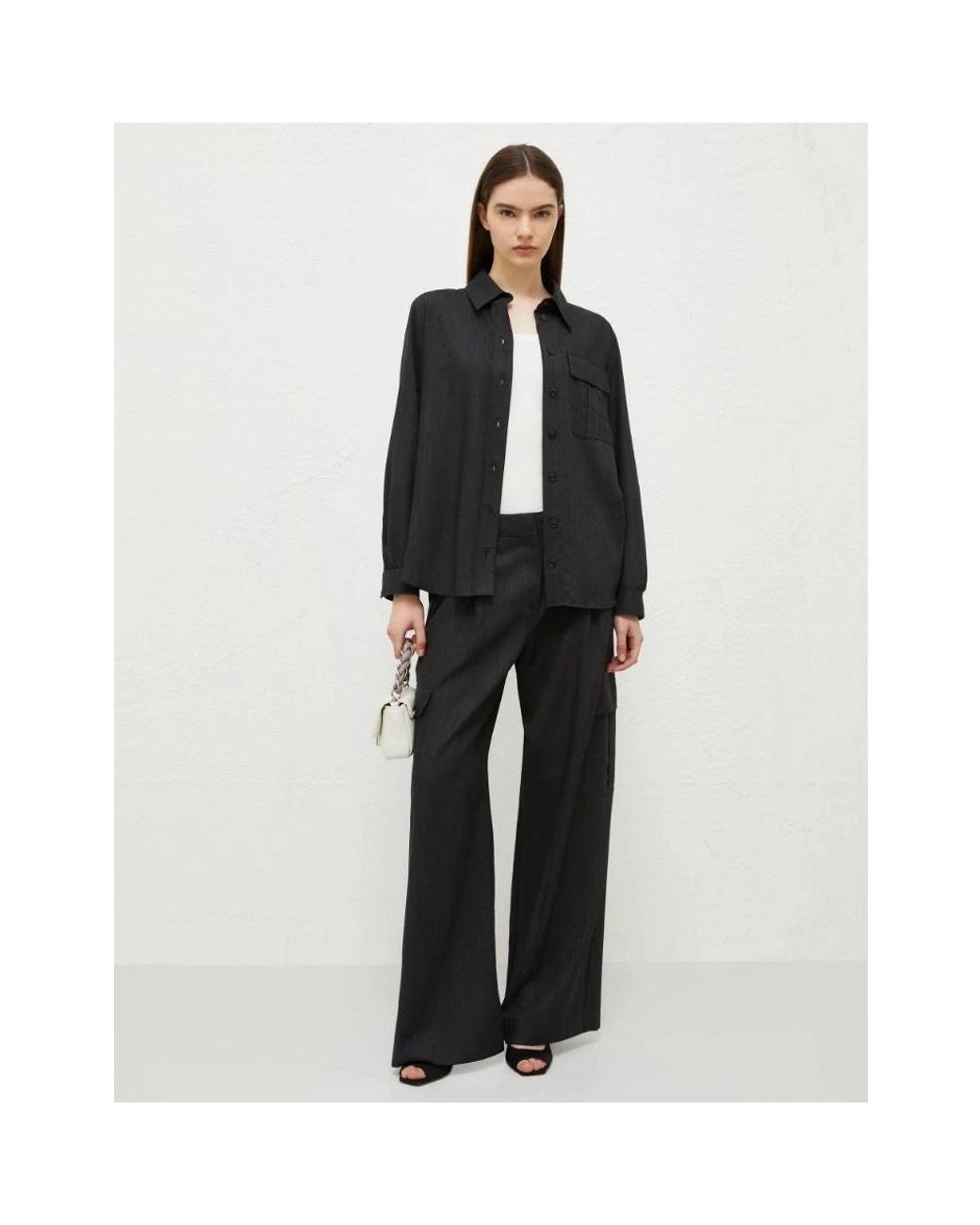 Marella Black Wide Trousers