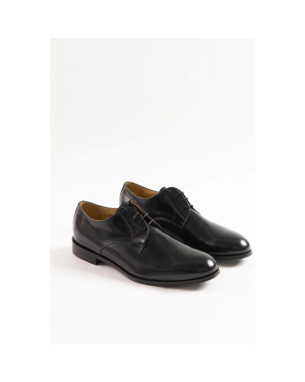Antica Cuoieria Black Dress Shoes for men