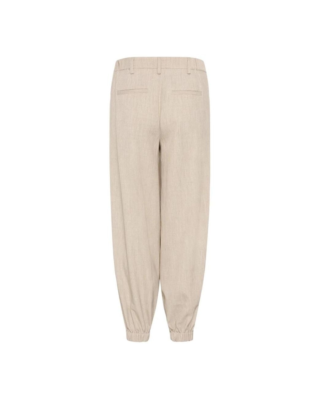 Wide Trousers Kaffe de color Natural