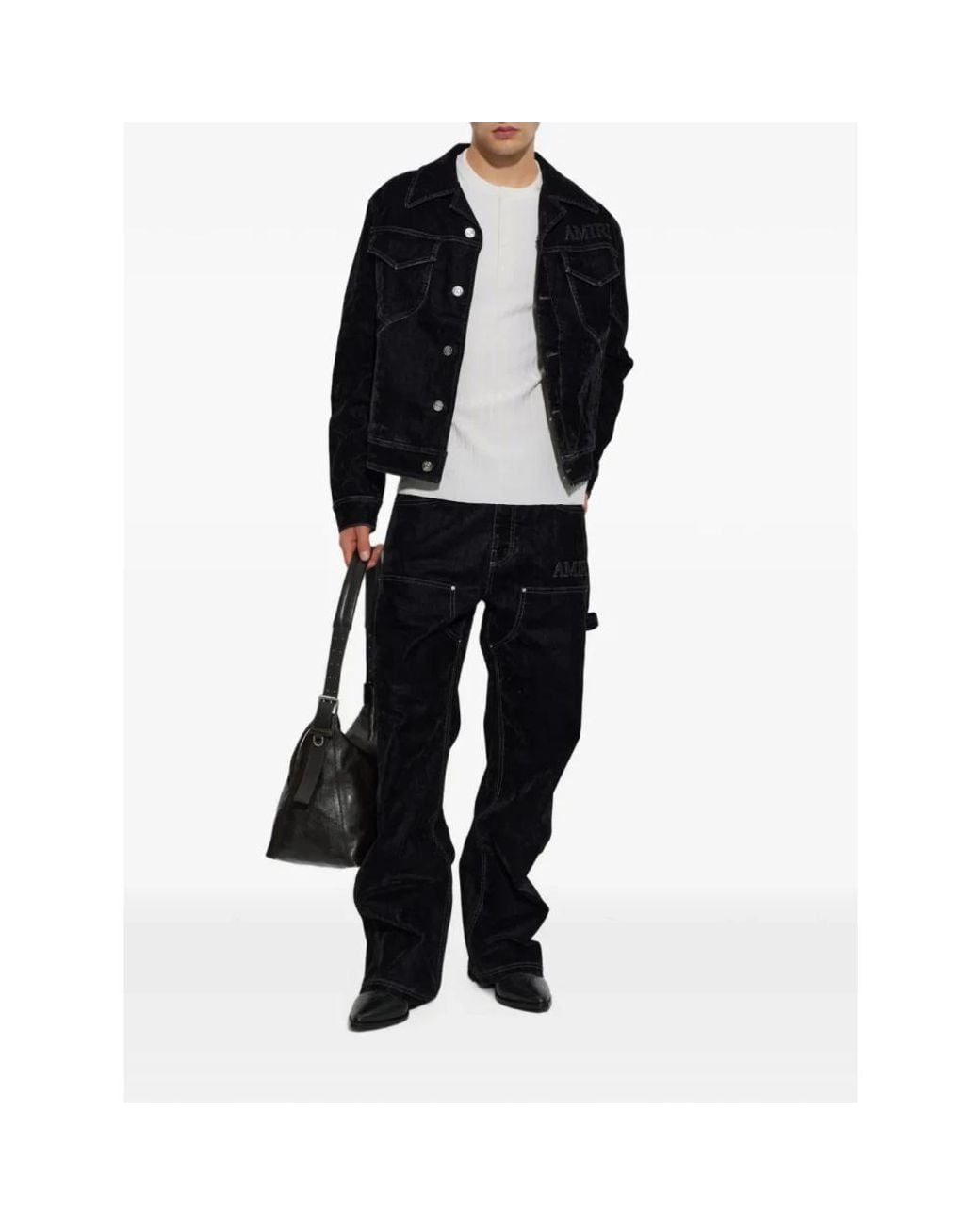 Amiri Black Denim Jackets for men