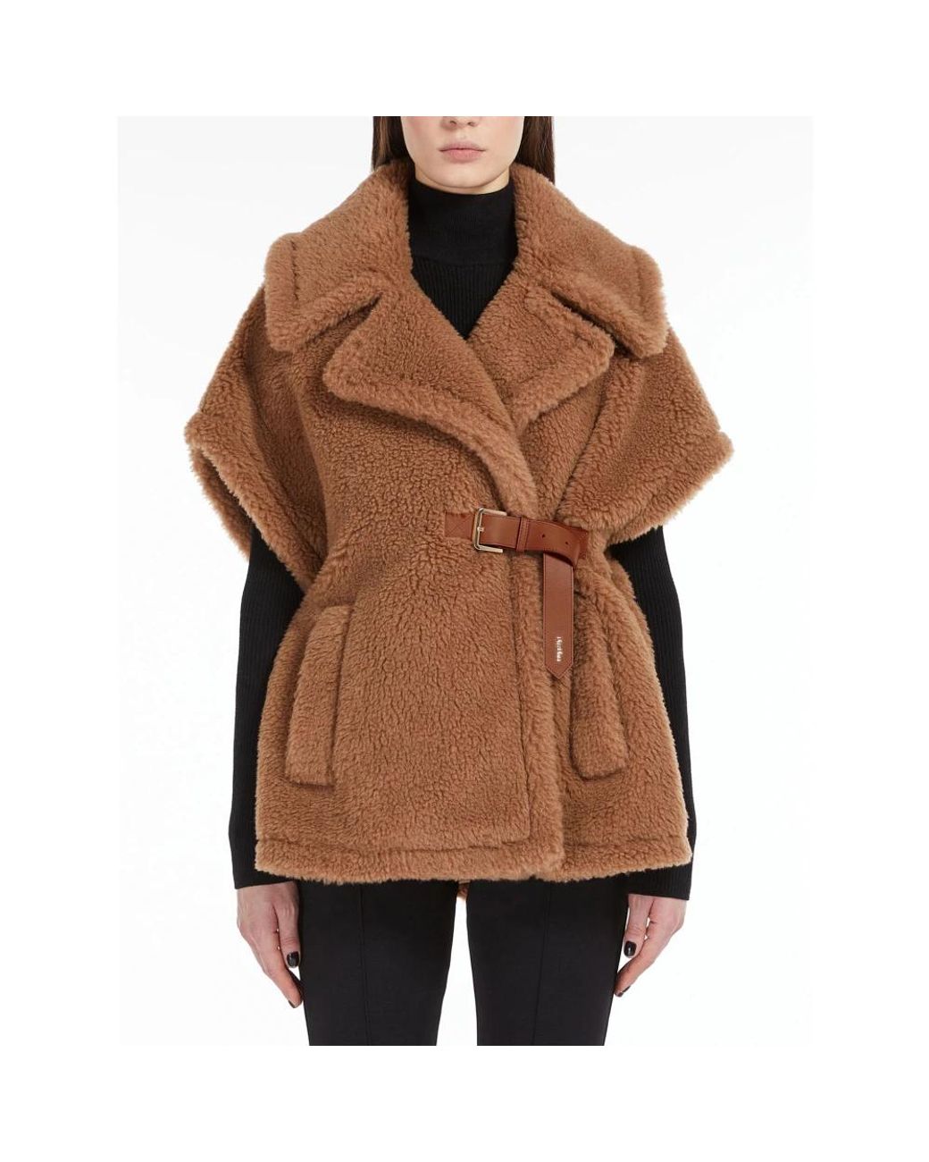 Max Mara Brown Faux Fur & Shearling Jackets