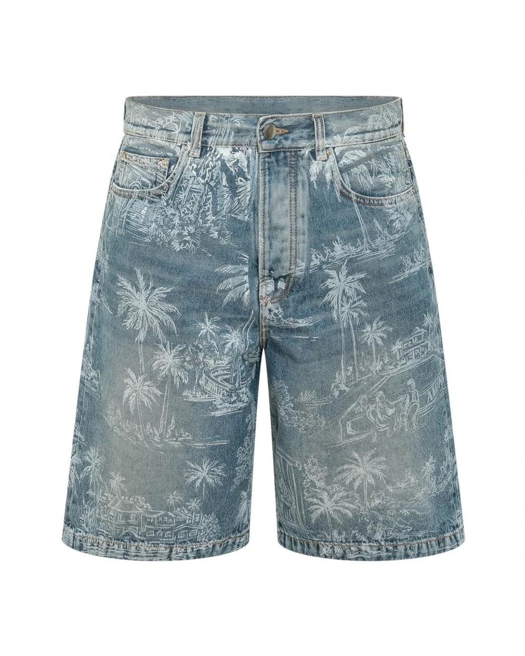 Amiri Blue Denim Shorts for men