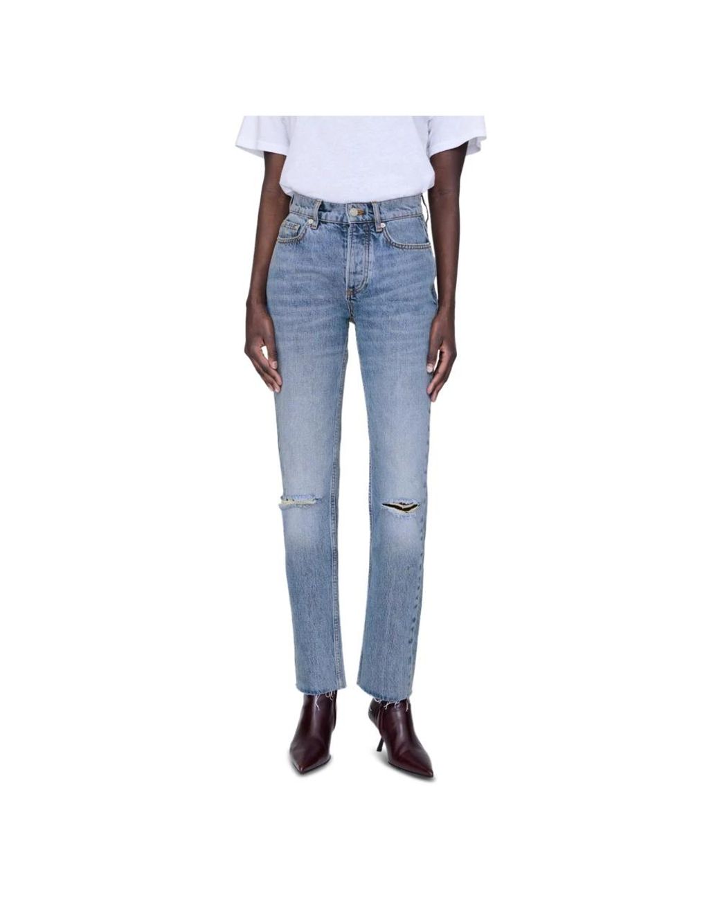 Anine Bing Blue Straight Fit Jeans
