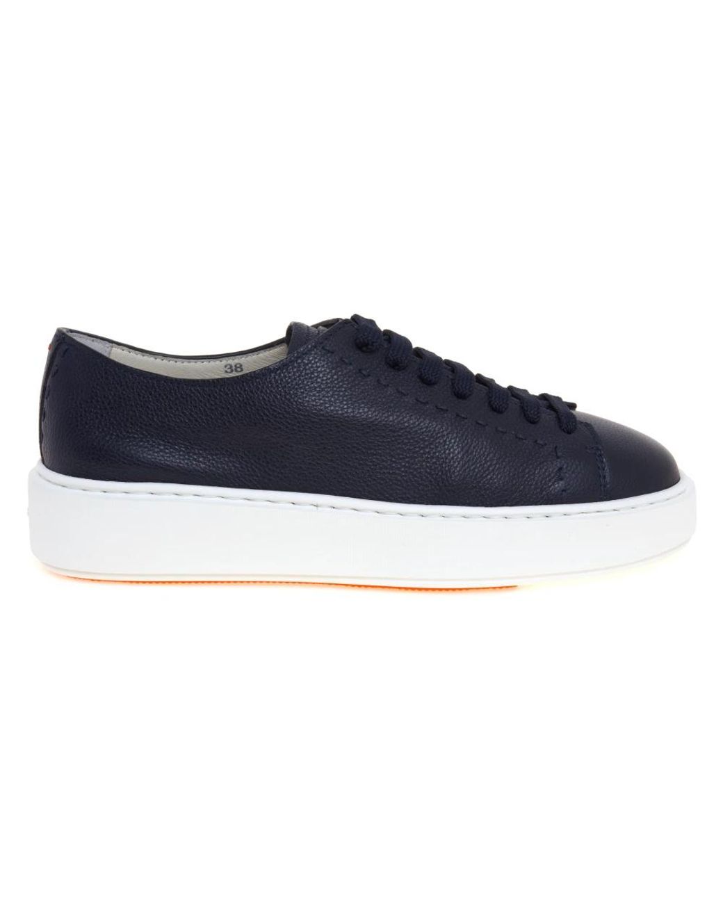 Santoni Blue Ledersneaker
