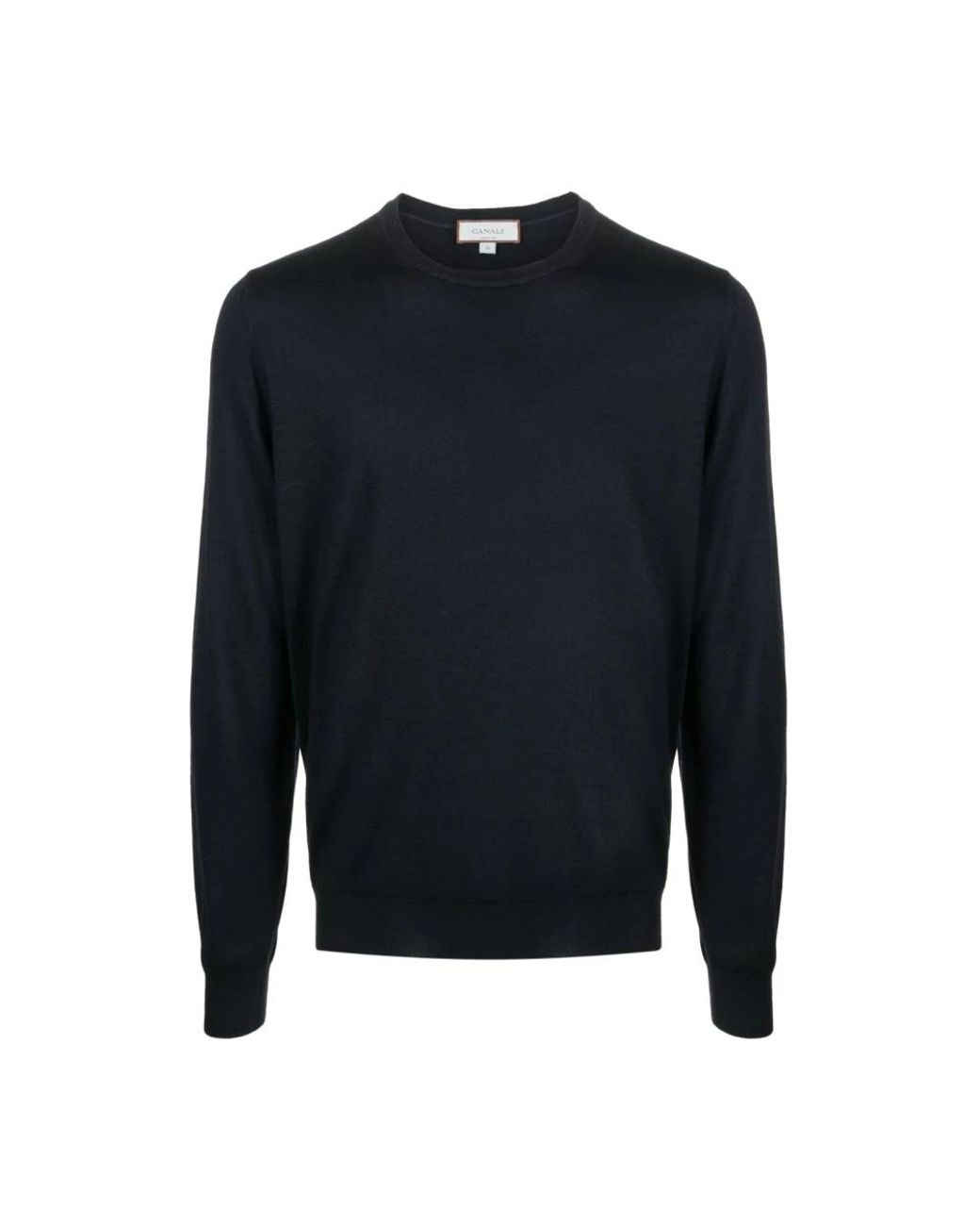 Canali Hoodies & Sweatvesten ,Zwart ,Wol Marineblauwe Trui in het Blue voor heren