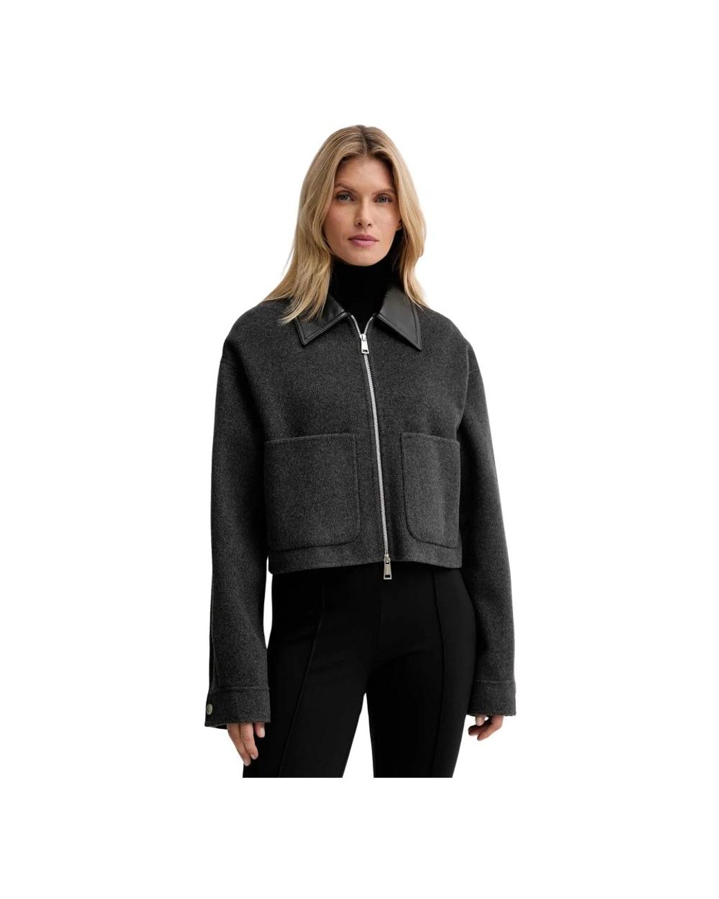 Nanushka Transitional Jacket in het Black
